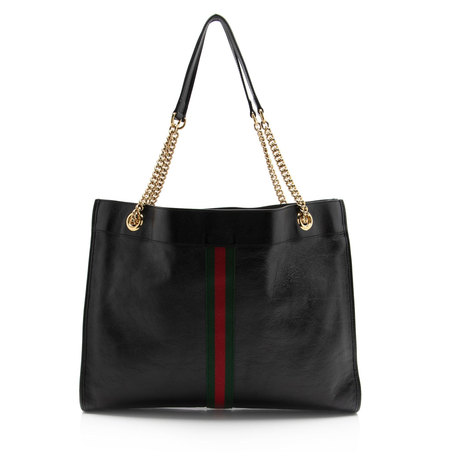 Gucci Rajah SHF-mZ5Dai Leather Nylon Black Large Shoulder Bag