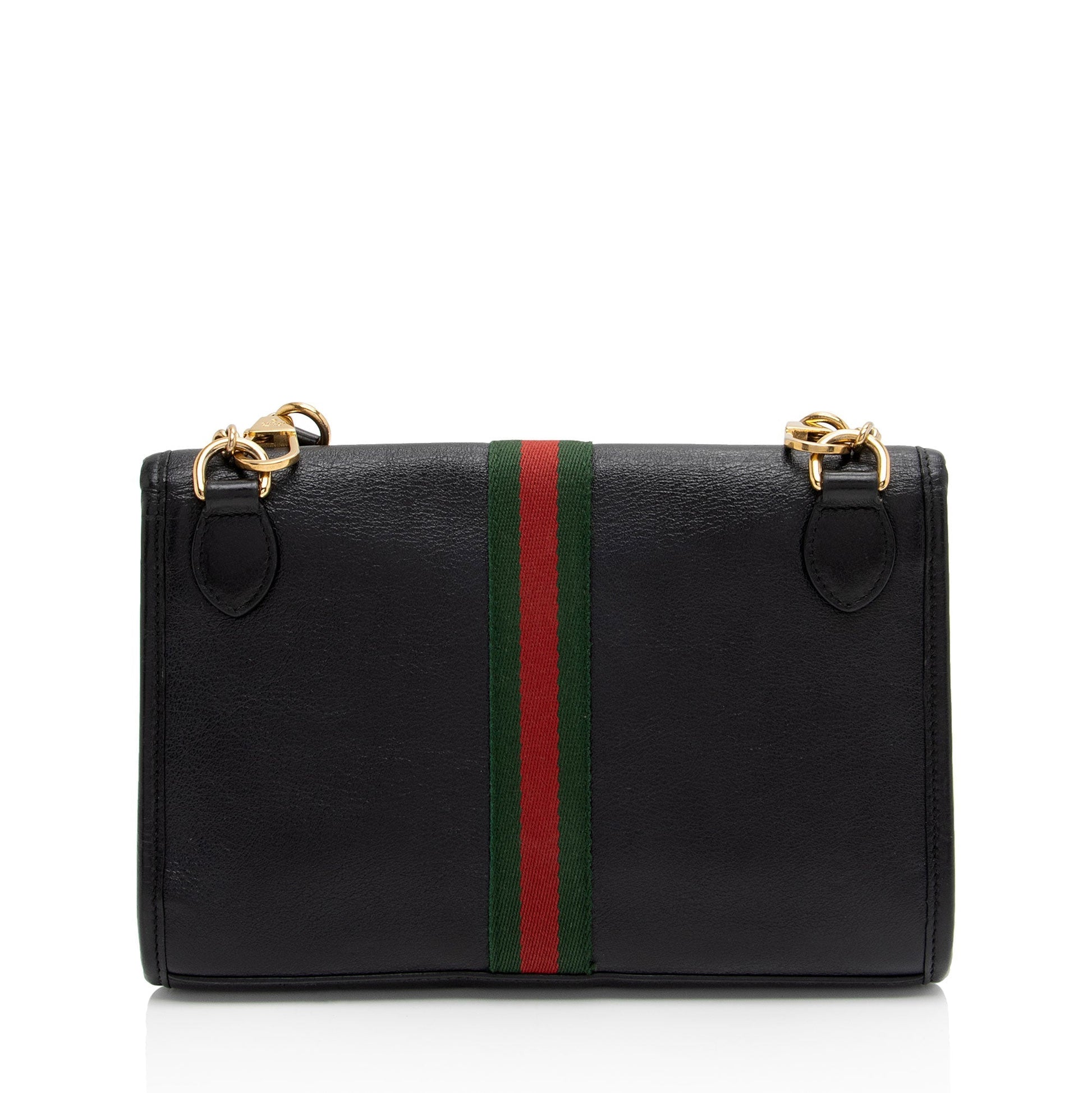 Gucci Rajah SHF-T9JpnW Leather Nylon Black Small Crossbody Bag