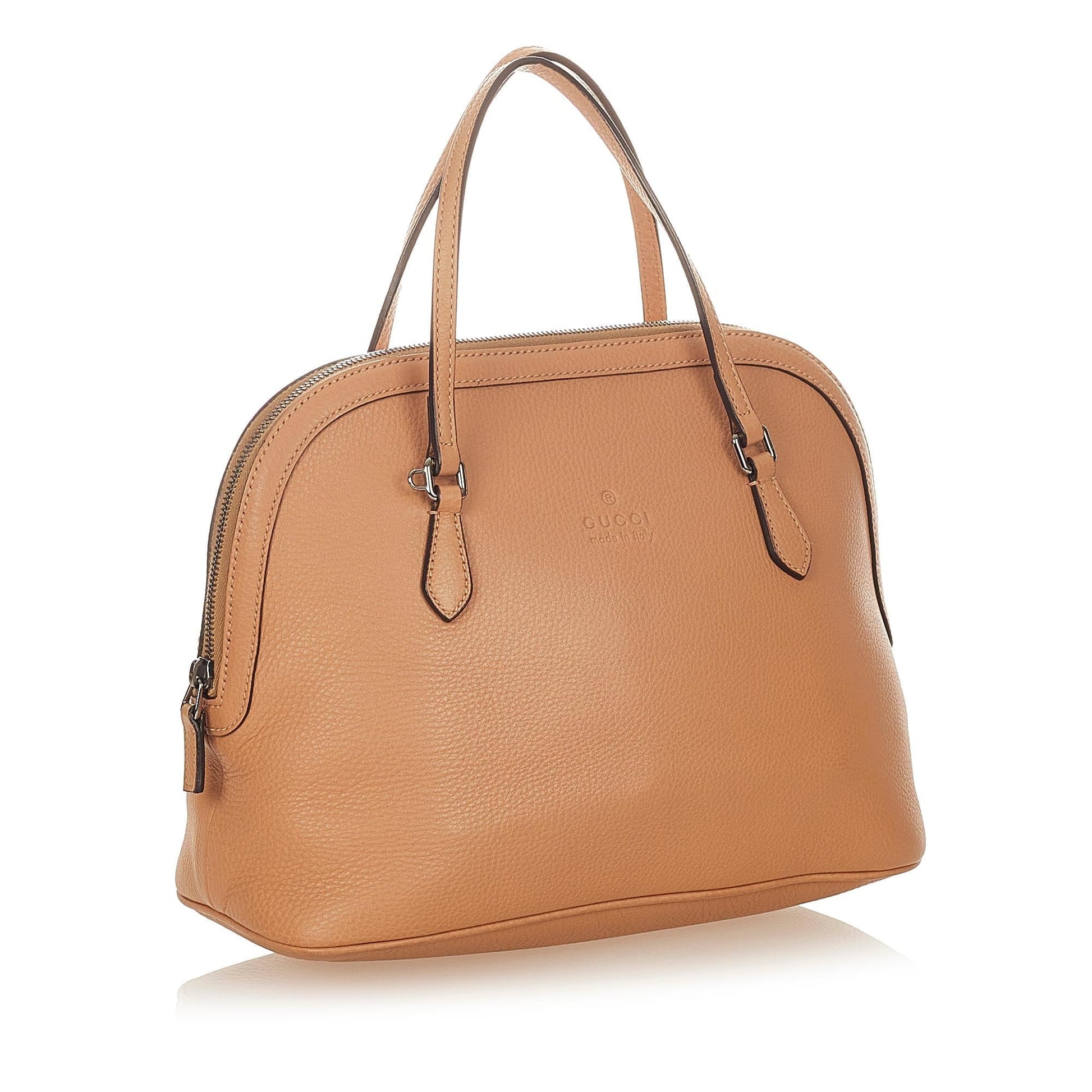 Gucci SHG Leather Calf Brown Satchel Bag Satchel Shg