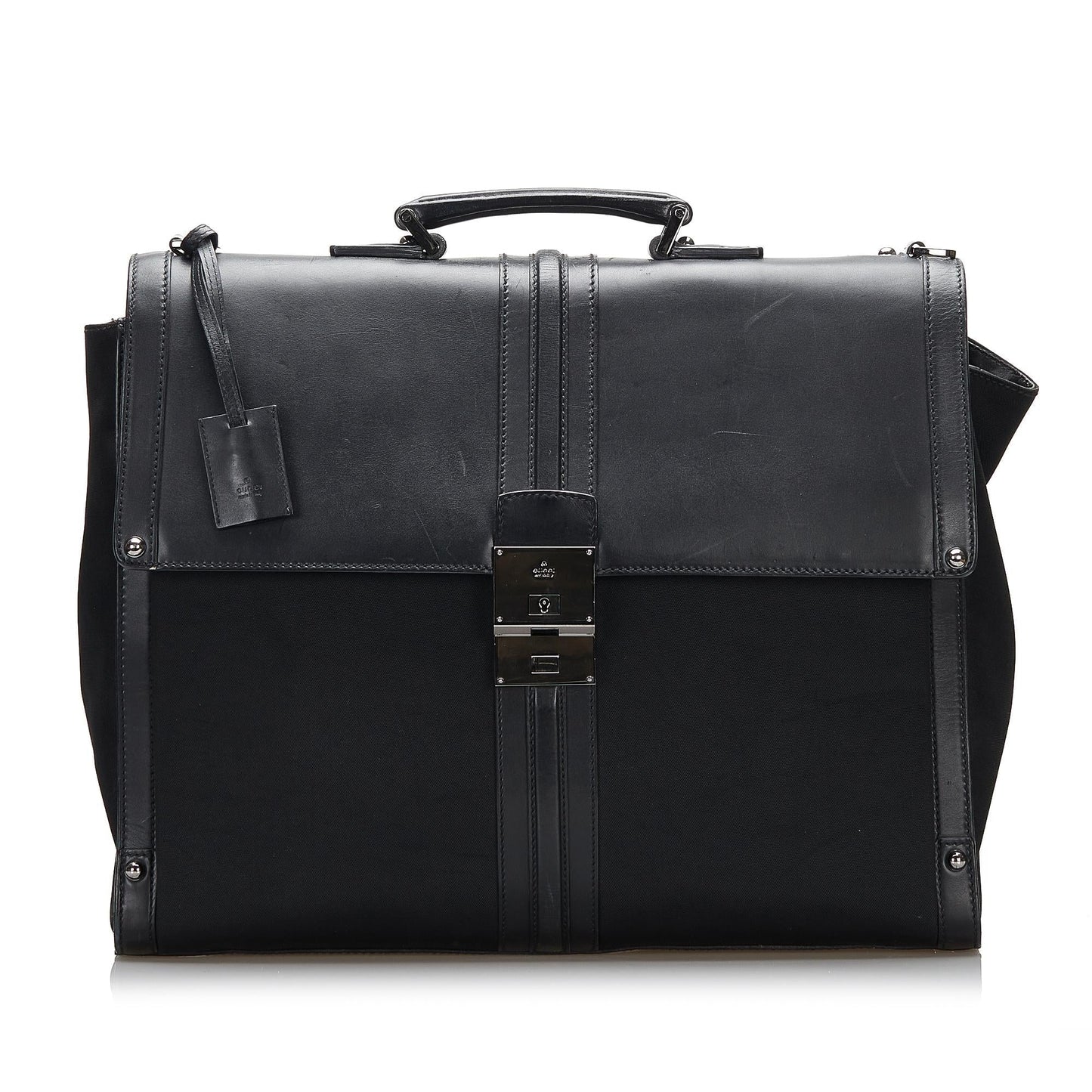 Gucci SHG-Vz5m8z Leather Calf Black Satchel Bag