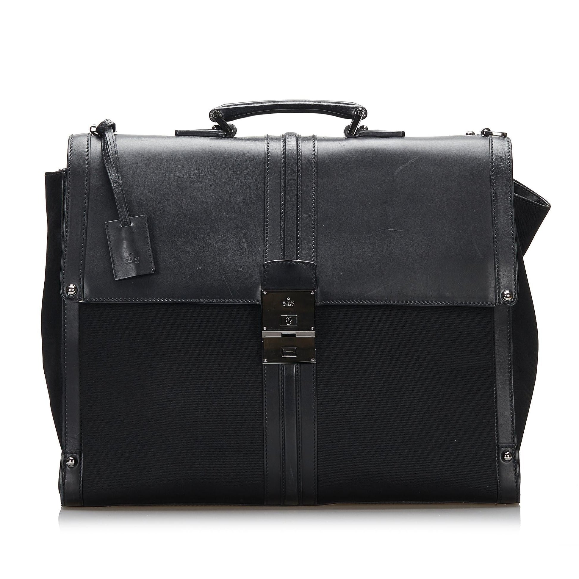 Gucci SHG-Vz5m8z Leather Calf Black Satchel Bag