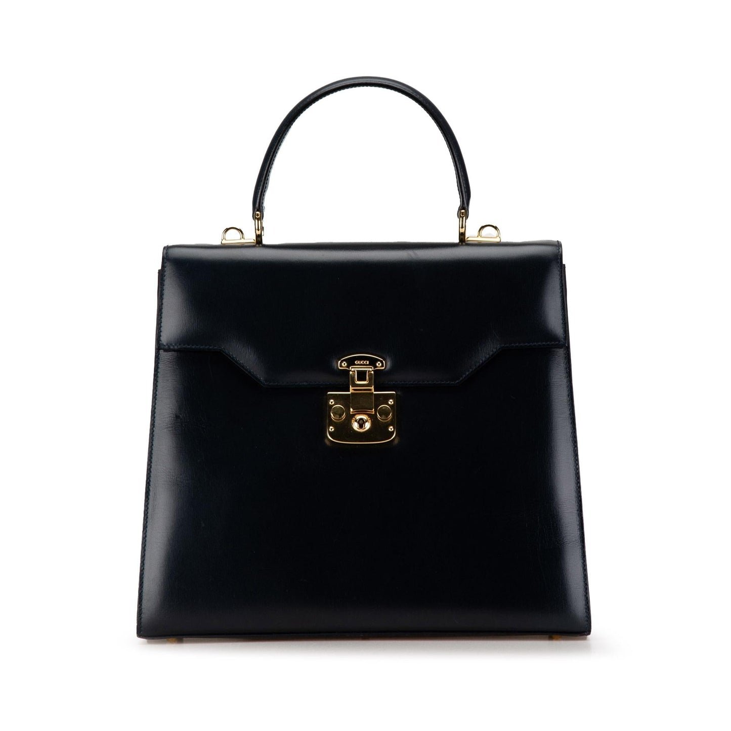 Gucci SHG-xiix9S Leather Calf Black Satchel Bag