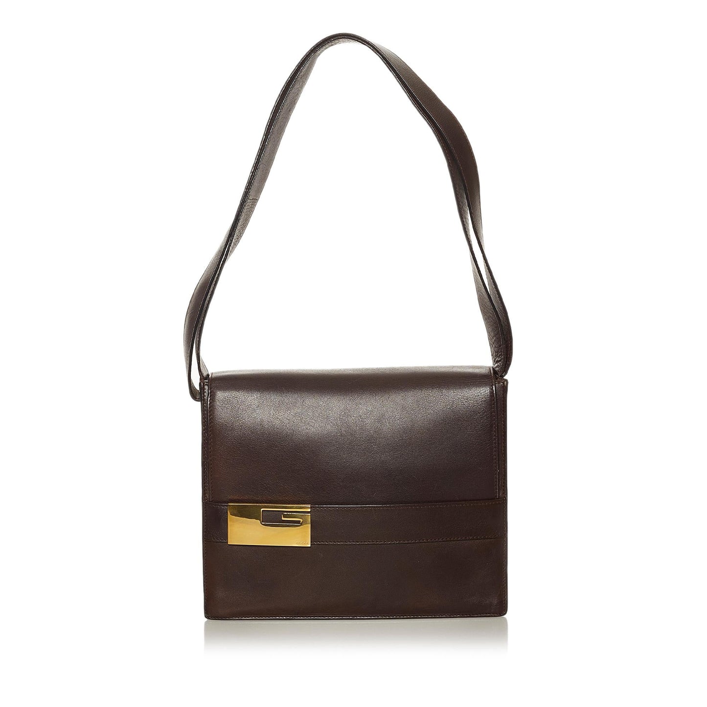 Gucci SHG Leather Calf Brown Shoulder Bag