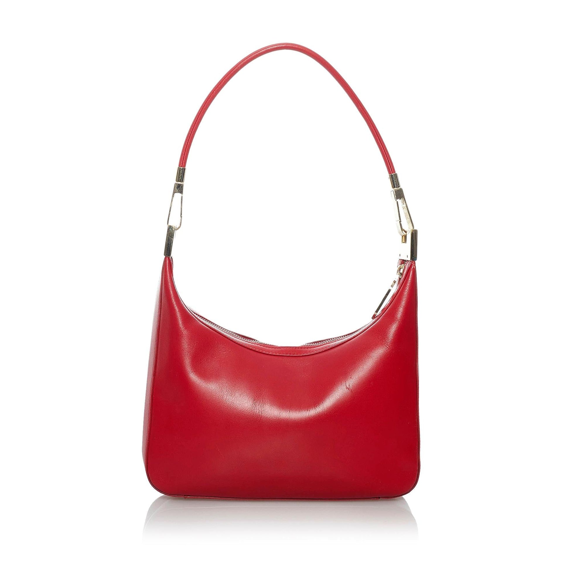 Gucci SHG Leather Calf Red Shoulder Bag