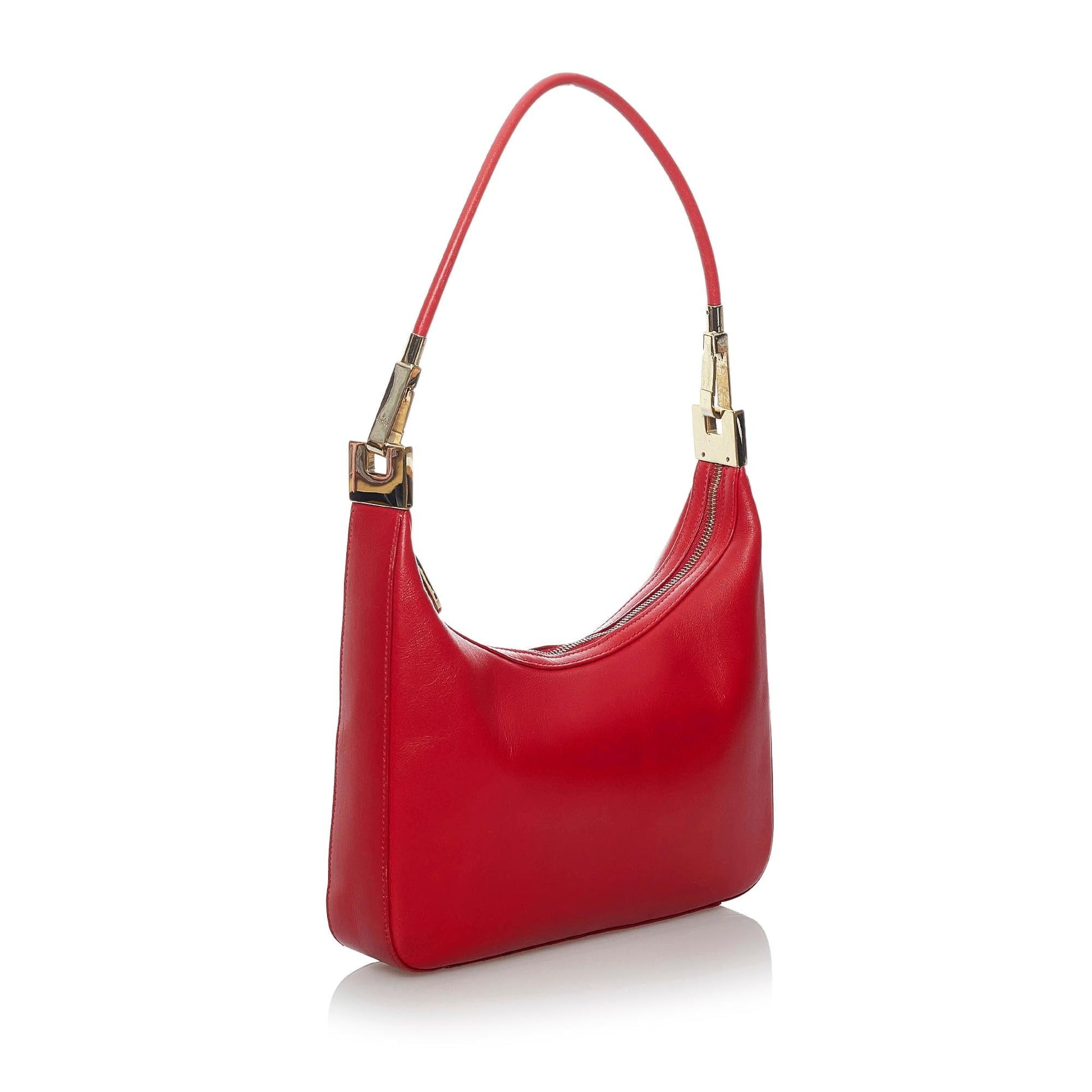 Gucci SHG Leather Calf Red Shoulder Bag