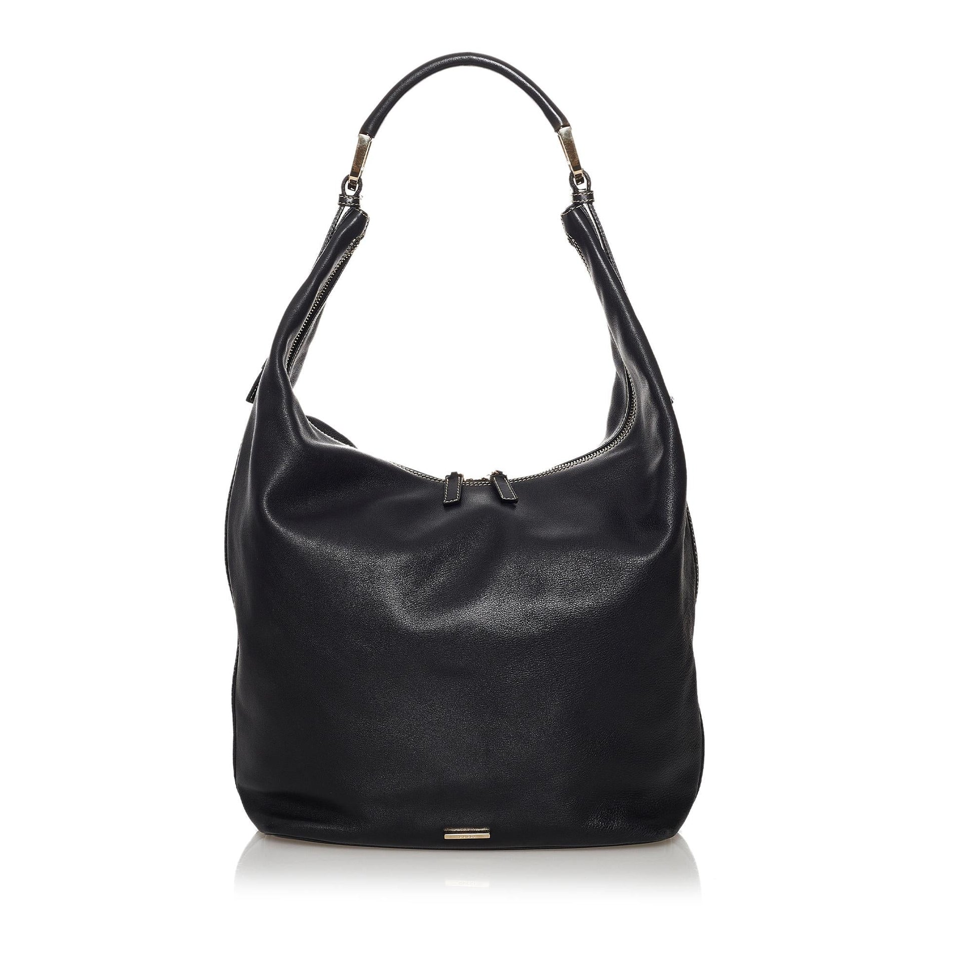 Gucci SHG Leather Calf Black Shoulder Bag 8