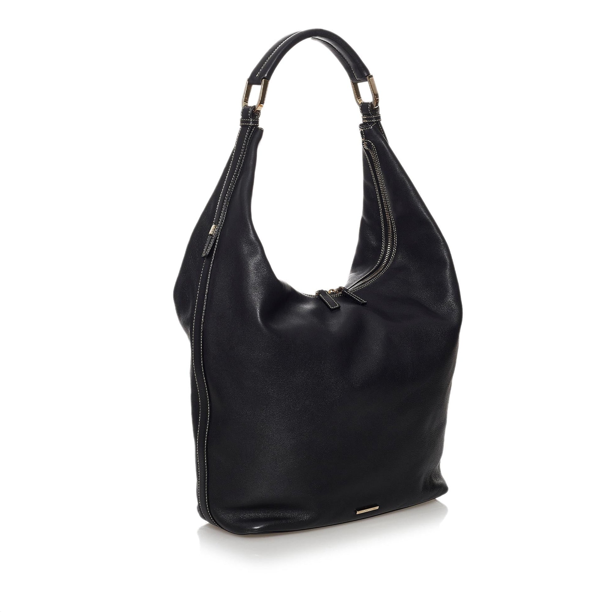 Gucci SHG Leather Calf Black Shoulder Bag 8