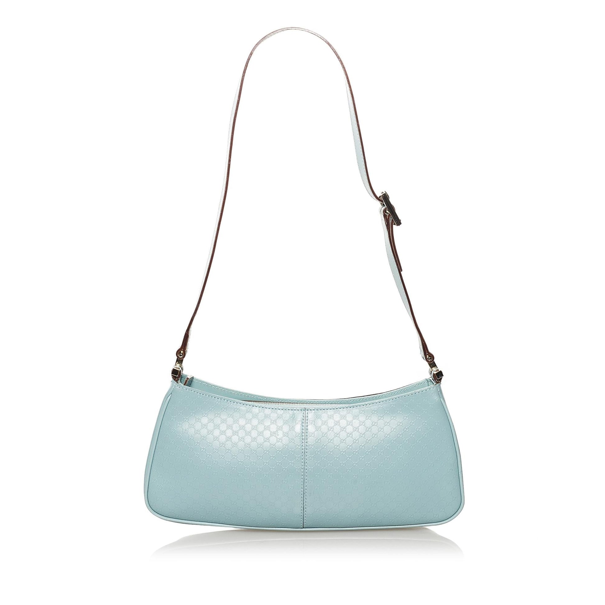 Gucci SHG Leather Calf Blue Shoulder Bag