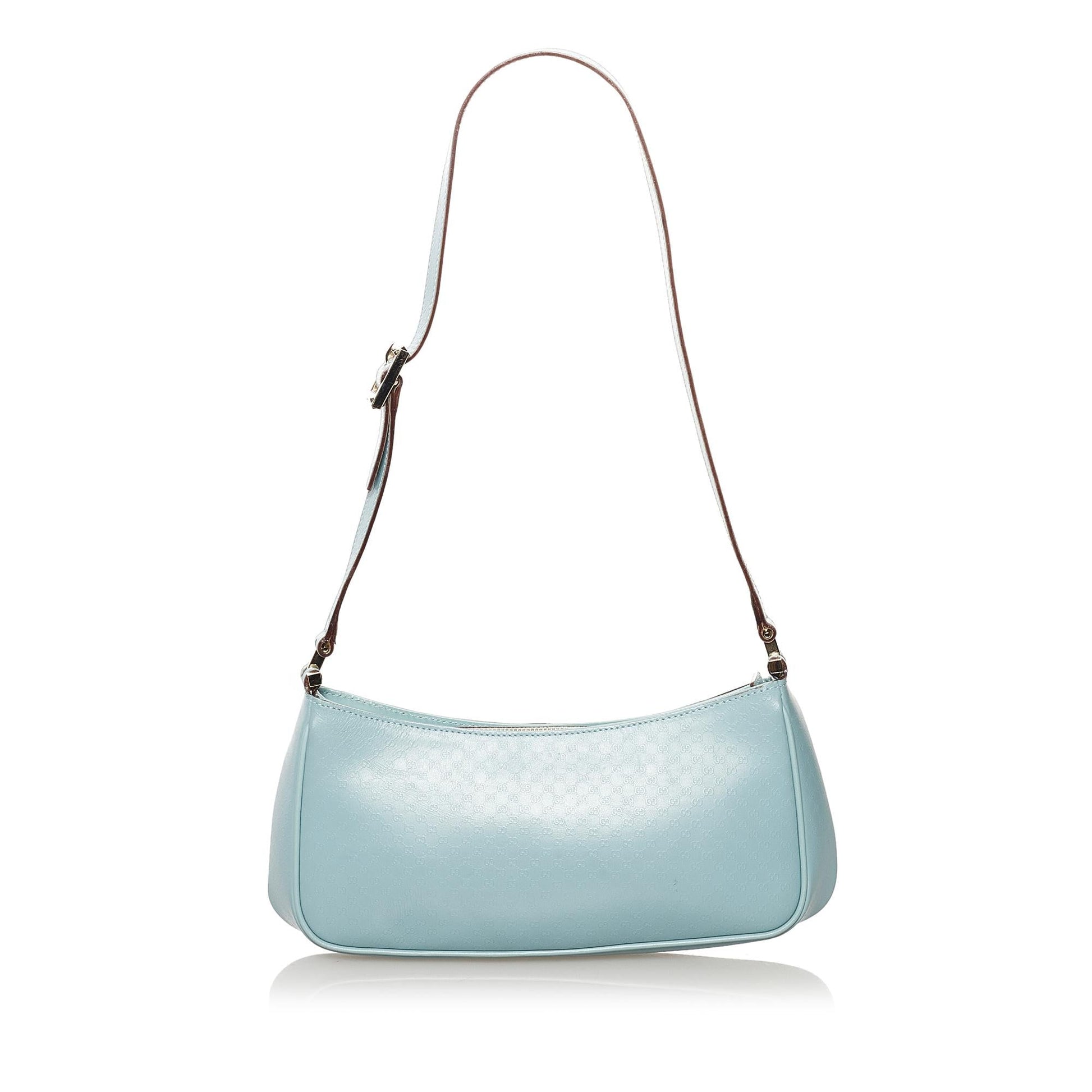 Gucci SHG Leather Calf Blue Shoulder Bag
