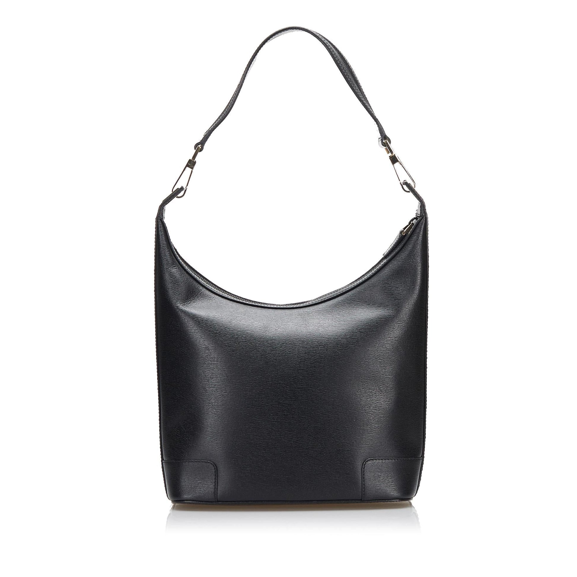 Gucci SHG-Cr1Dv5 Leather Calf Black Shoulder Bag