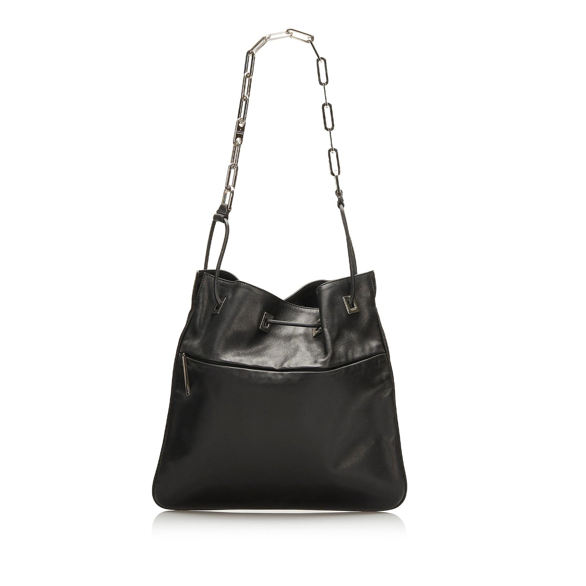 Gucci SHG-QQ5Ccm Leather Calf Black Shoulder Bag