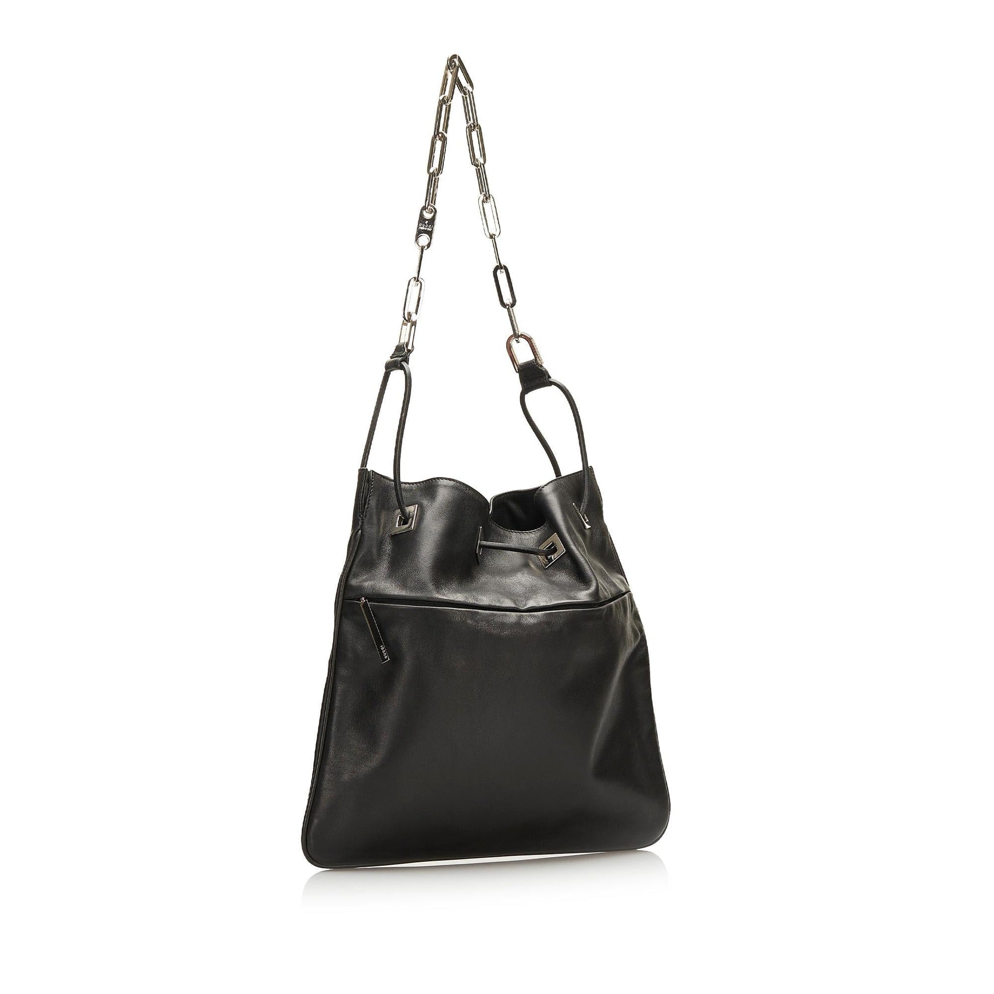 Gucci SHG-QQ5Ccm Leather Calf Black Shoulder Bag