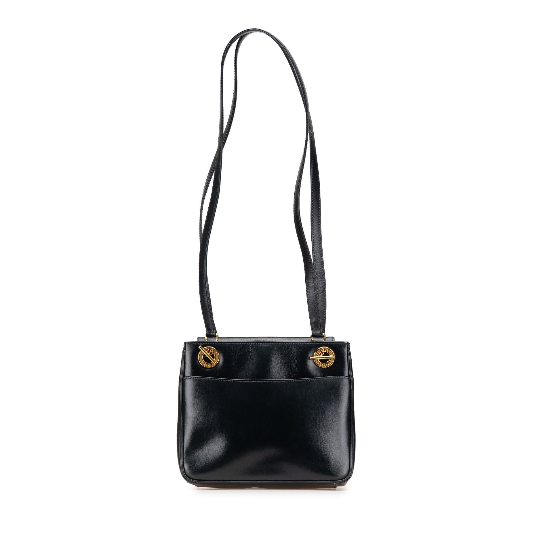 Gucci Leather 1 Calf Black Shoulder Bag