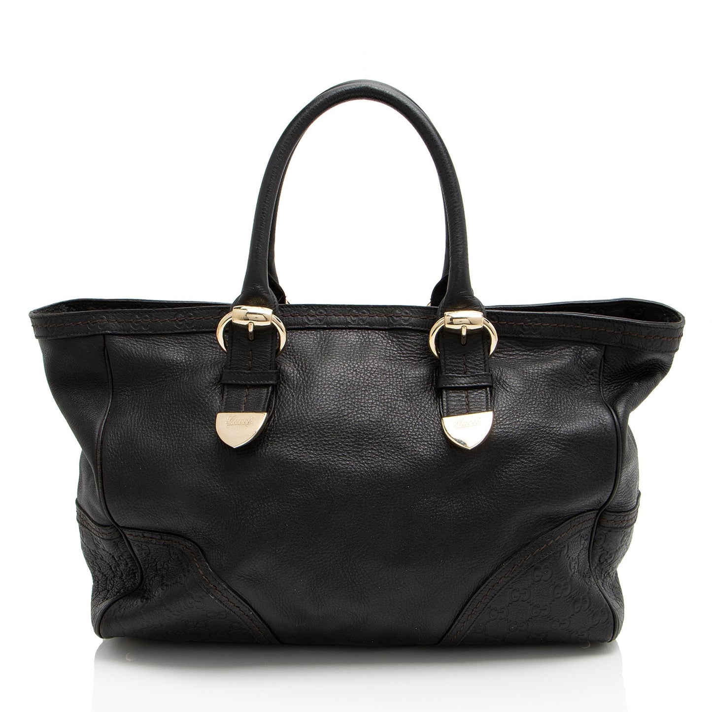 Gucci Signoria Leather Black Medium Tote Bag