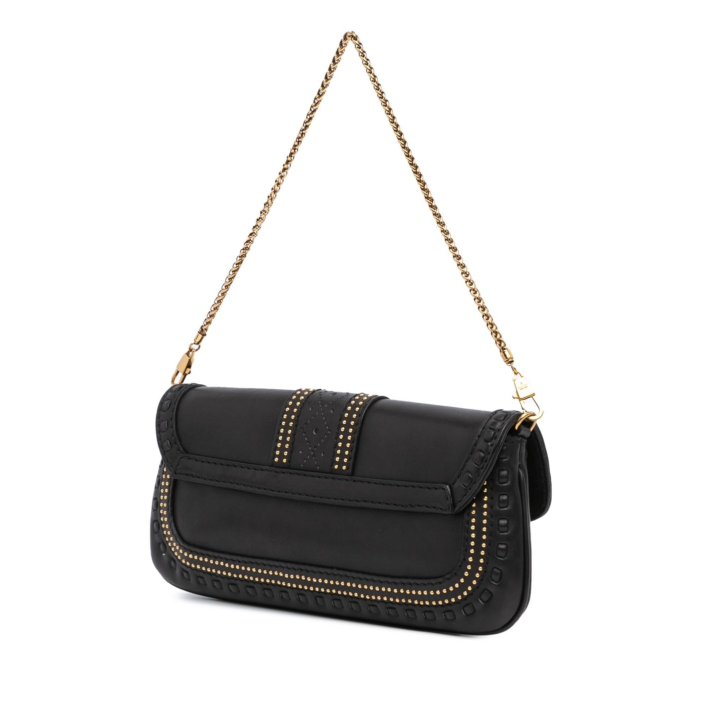 Gucci Snaffle Bit SHG-wpK4Mh Leather Calf Black Chain Shoulder Bag