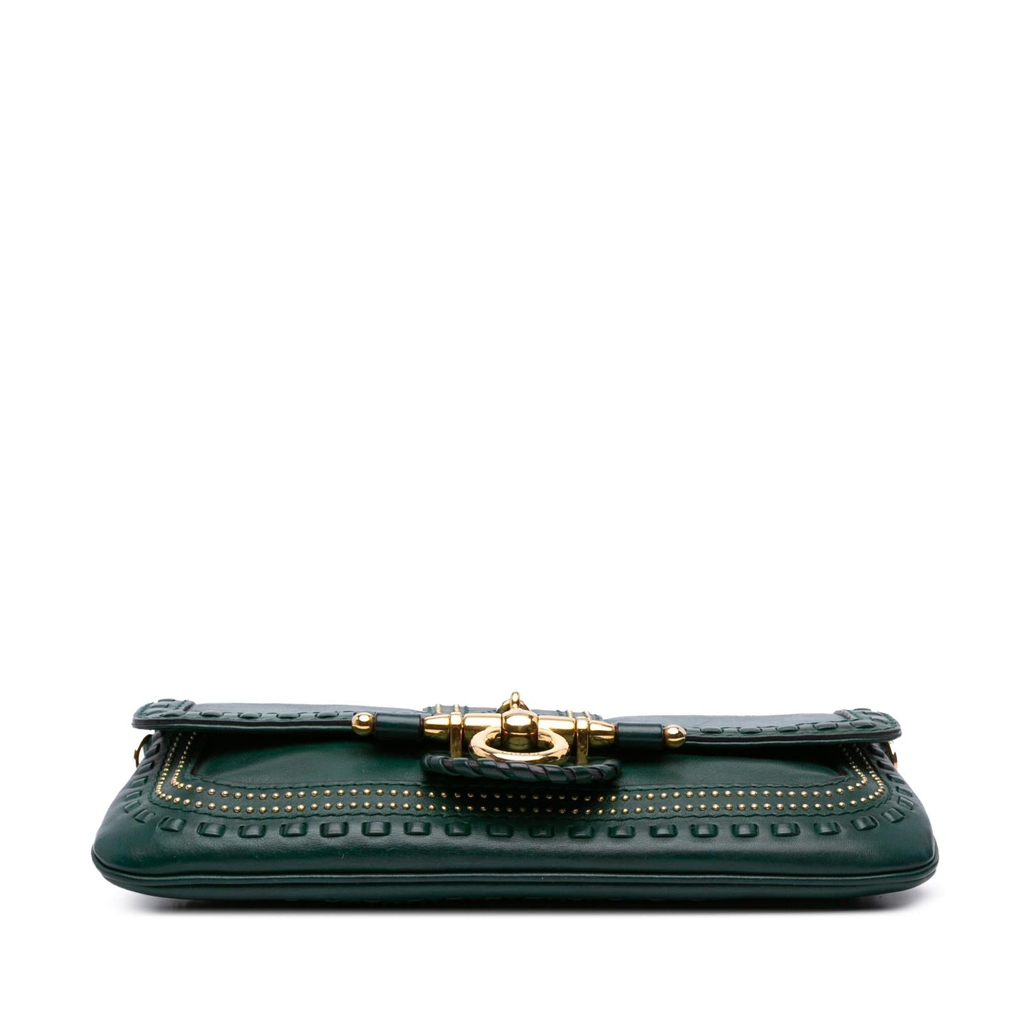 Gucci Snaffle Bit Leather Calf Green Chain Shoulder Bag