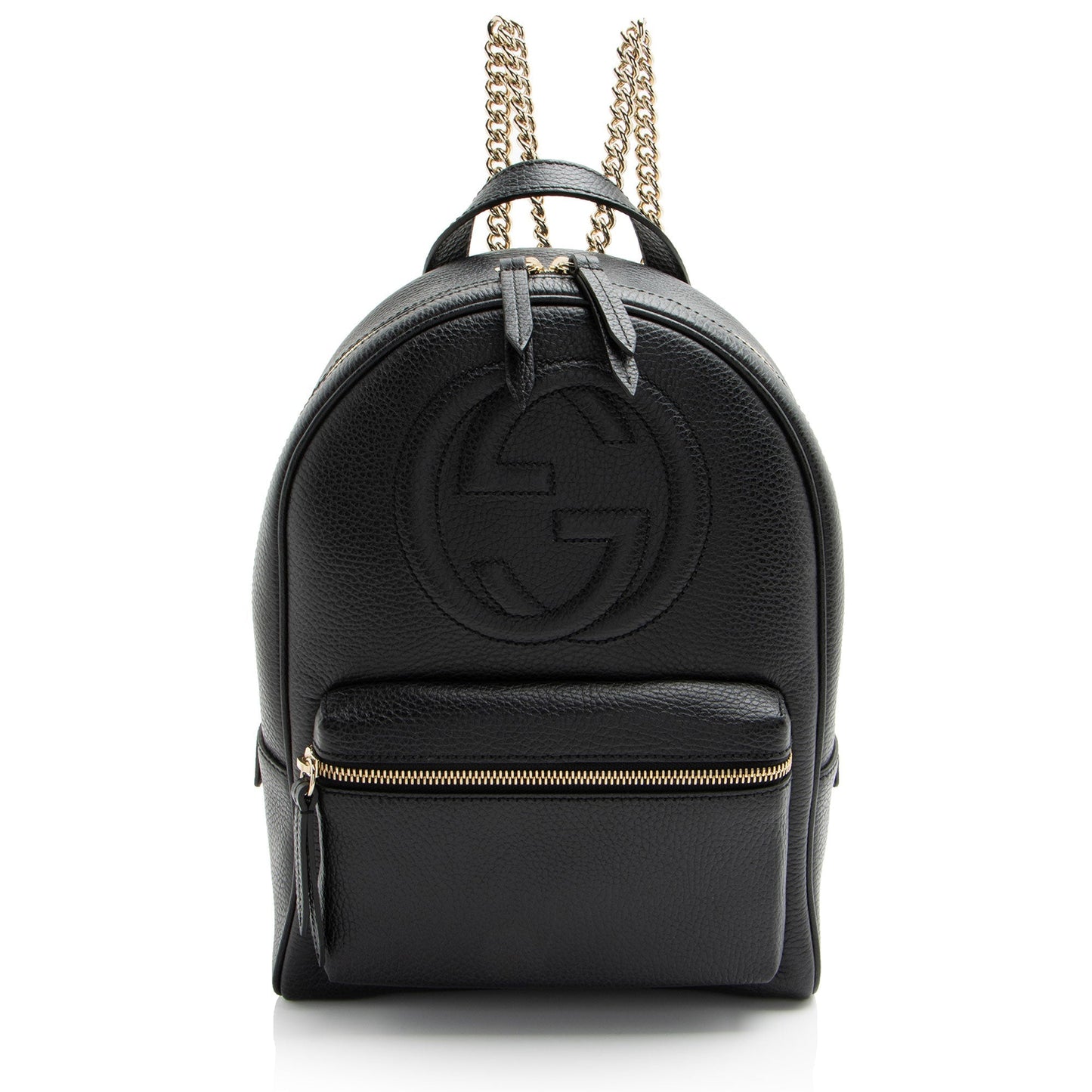 Gucci Soho Backpack SHF-ImbRbN Leather Black Chain Shoulder Bag