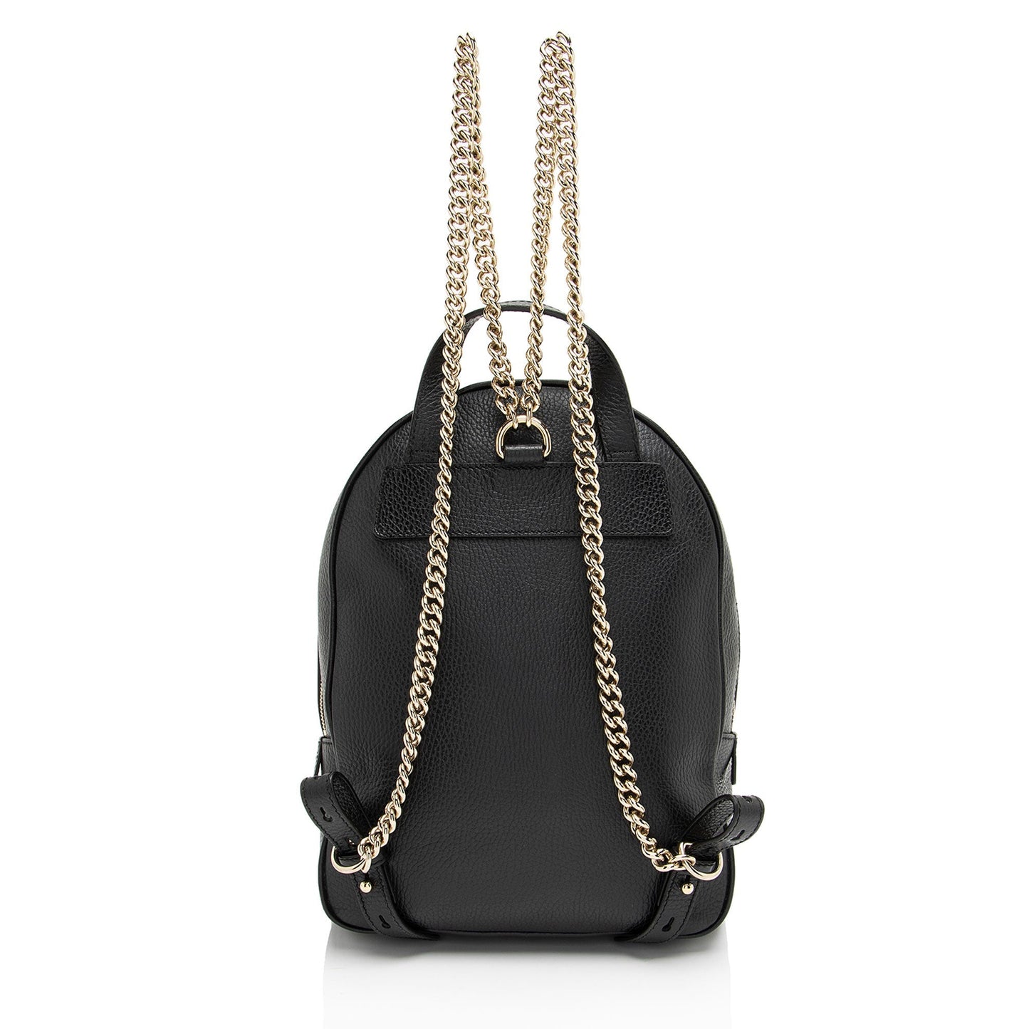 Gucci Soho Backpack Leather Black Chain Shoulder Bag