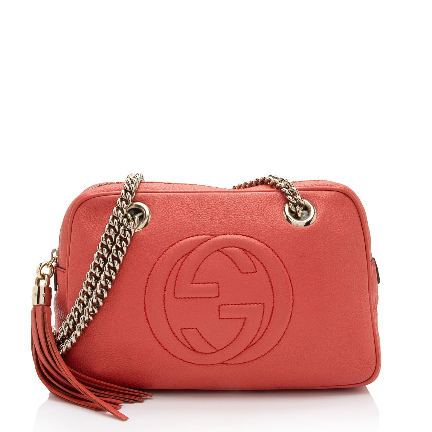 Gucci Soho SHF-me1riu Leather Pink Small Chain Shoulder Bag