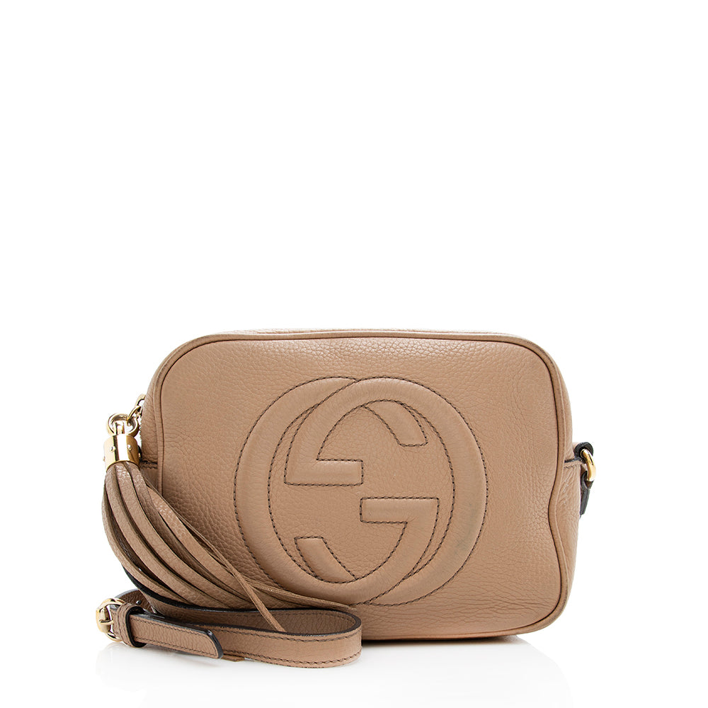 Gucci Soho Disco SHF Leather Beige Crossbody Bag