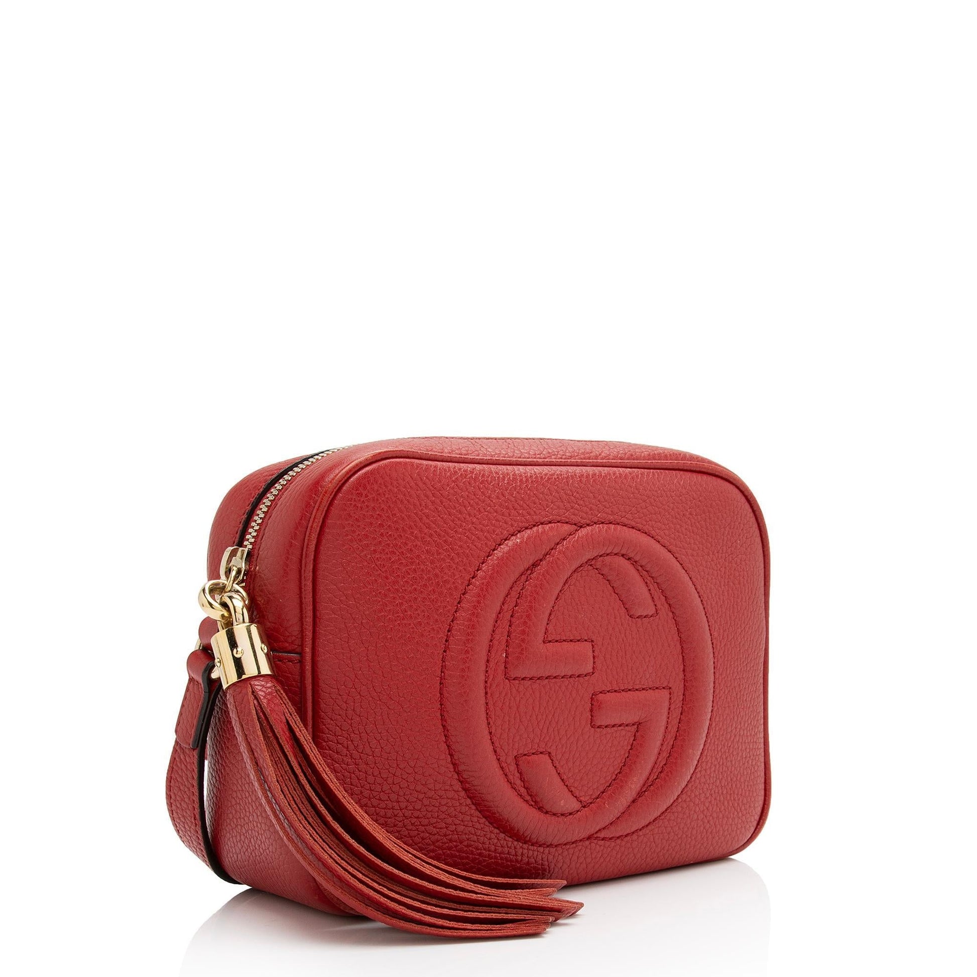 Gucci Soho Disco SHF-k2rch0 Leather Red Crossbody Bag