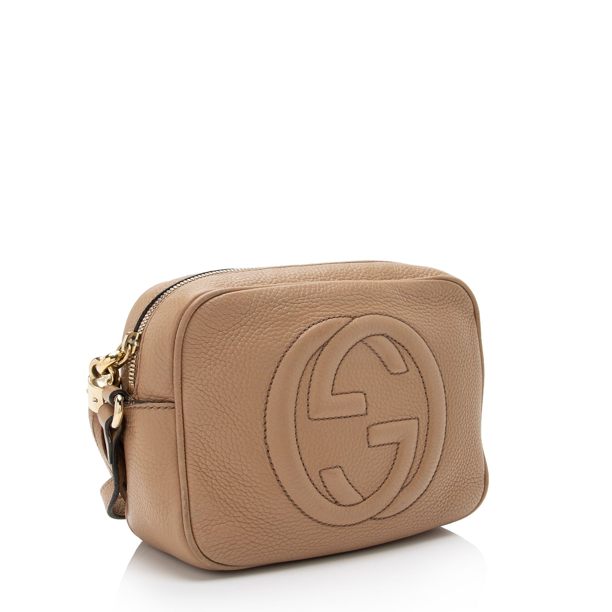 Gucci Soho Disco SHF-t6lNnV Leather Beige Crossbody Bag