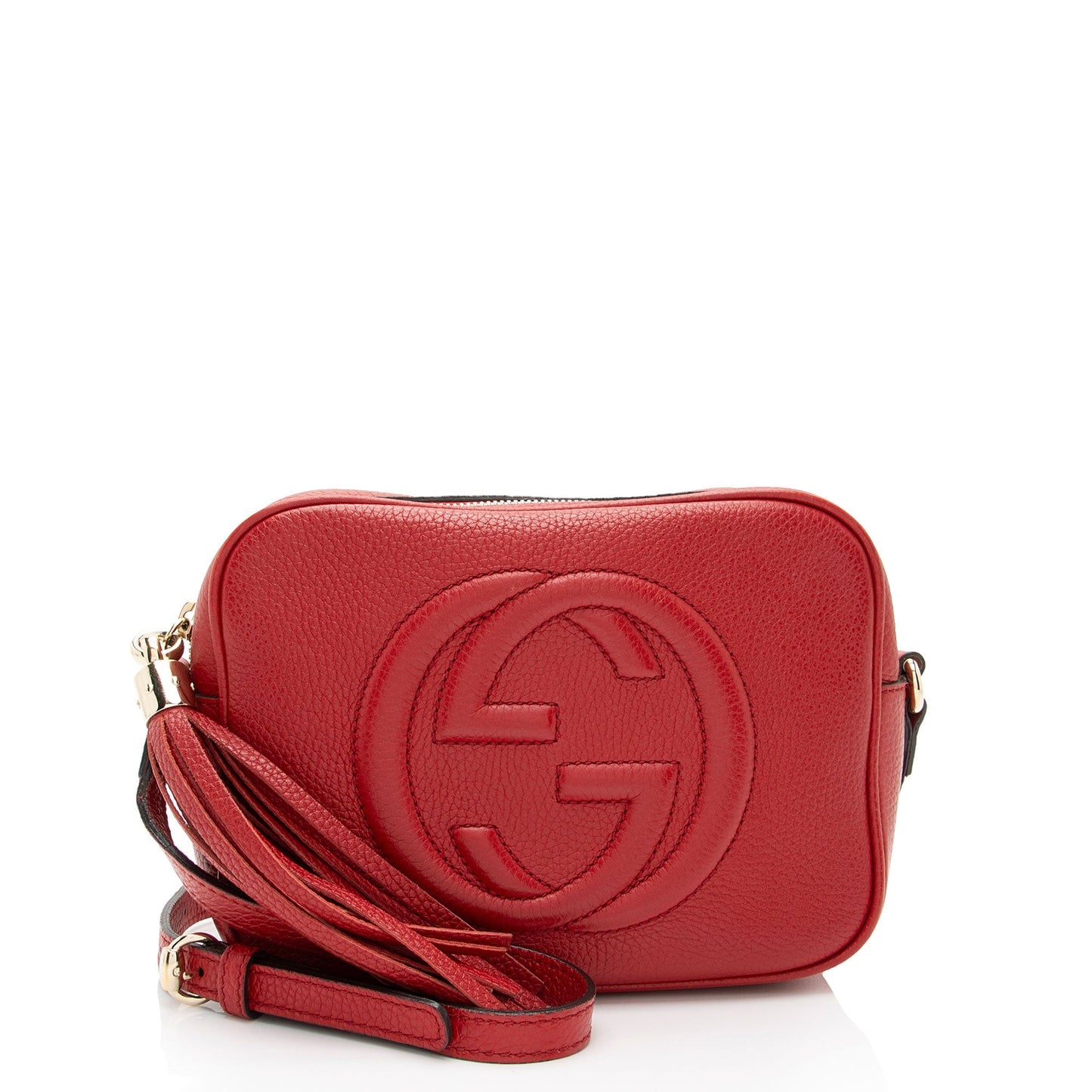 Gucci Soho Disco SHF-8Xeyra Leather Red Crossbody Bag