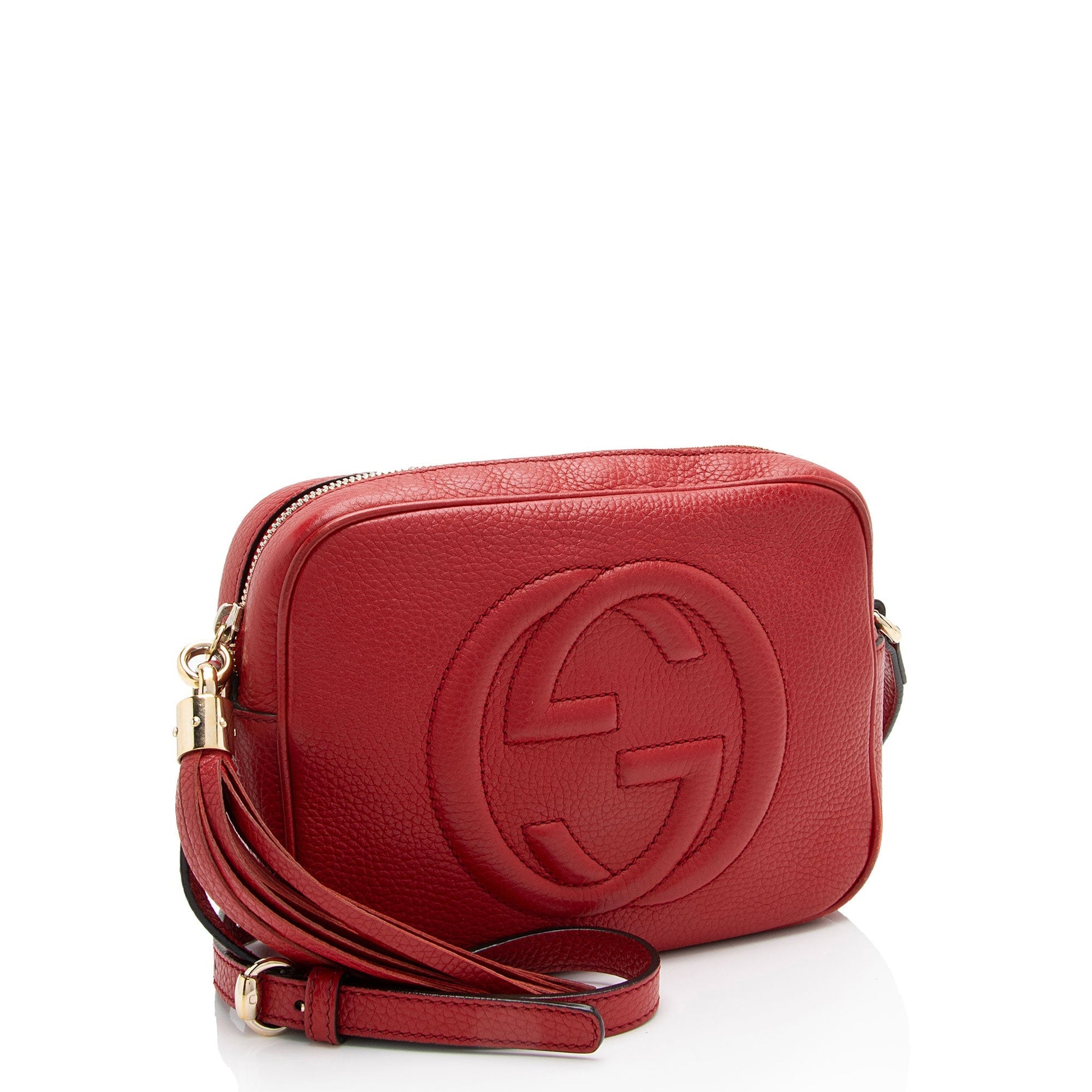 Gucci Soho Disco SHF-n43jME Leather Red Crossbody Bag