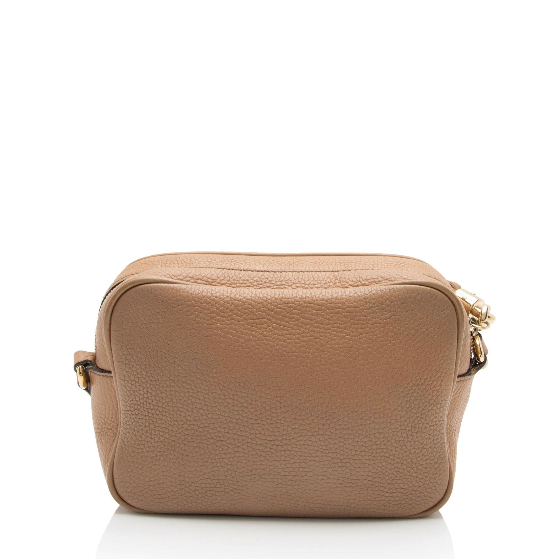 Gucci Soho Disco SHF-ccMpml Leather Beige Crossbody Bag