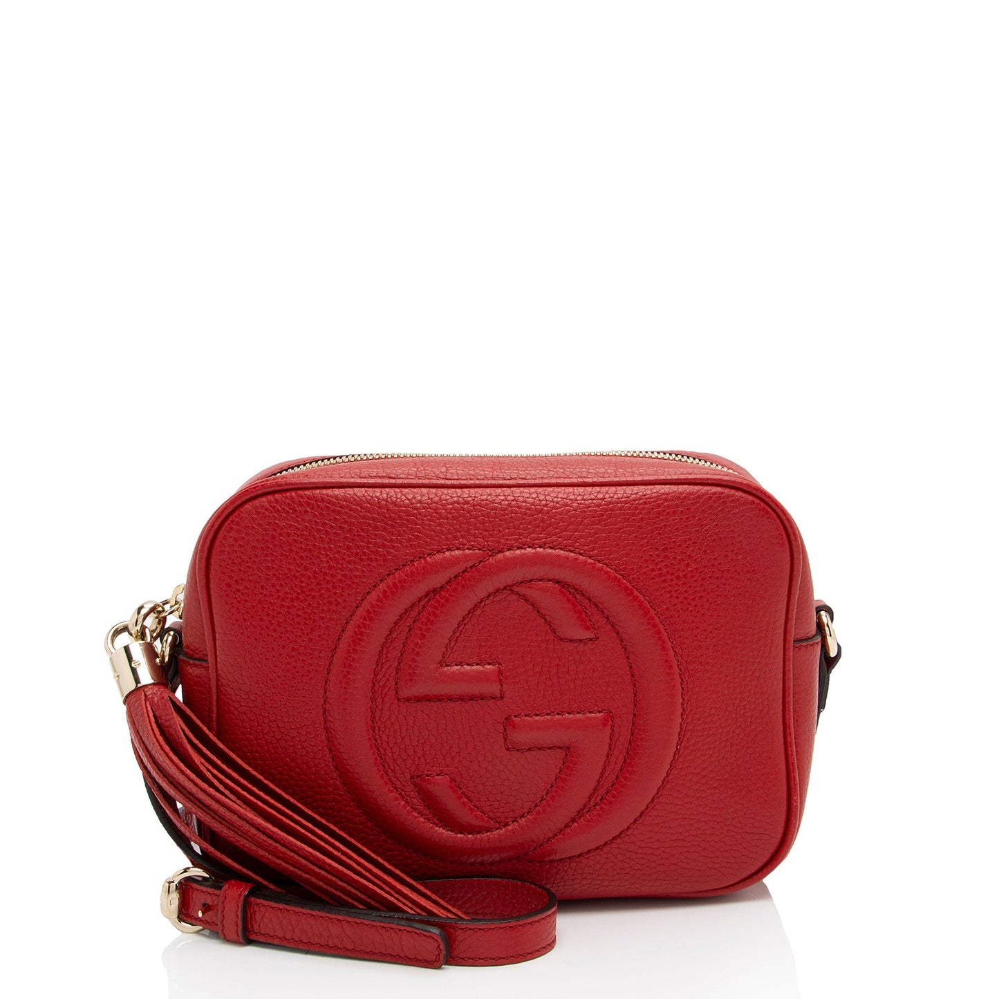Gucci Soho Disco SHF-fnkgTd Leather Red Crossbody Bag