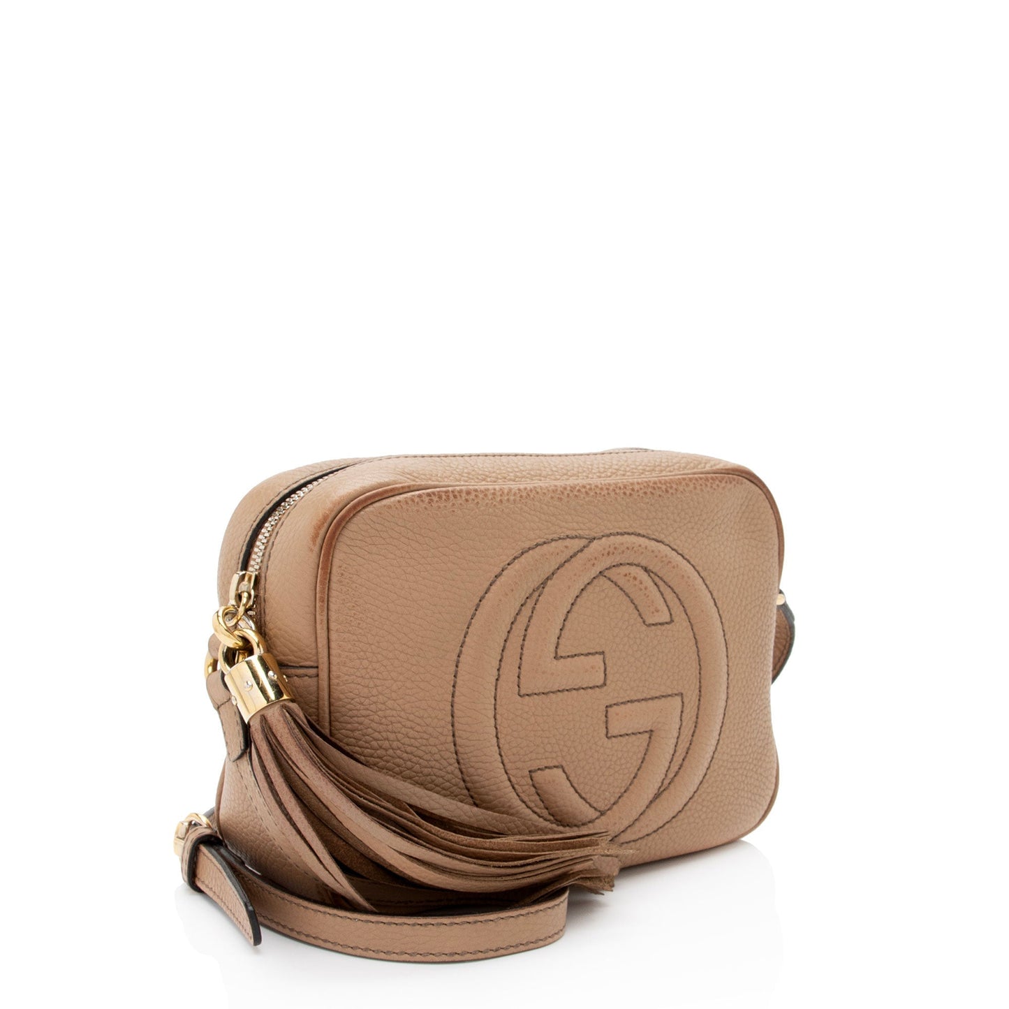 Gucci Soho Disco SHF-XxuWgS Leather Beige Crossbody Bag