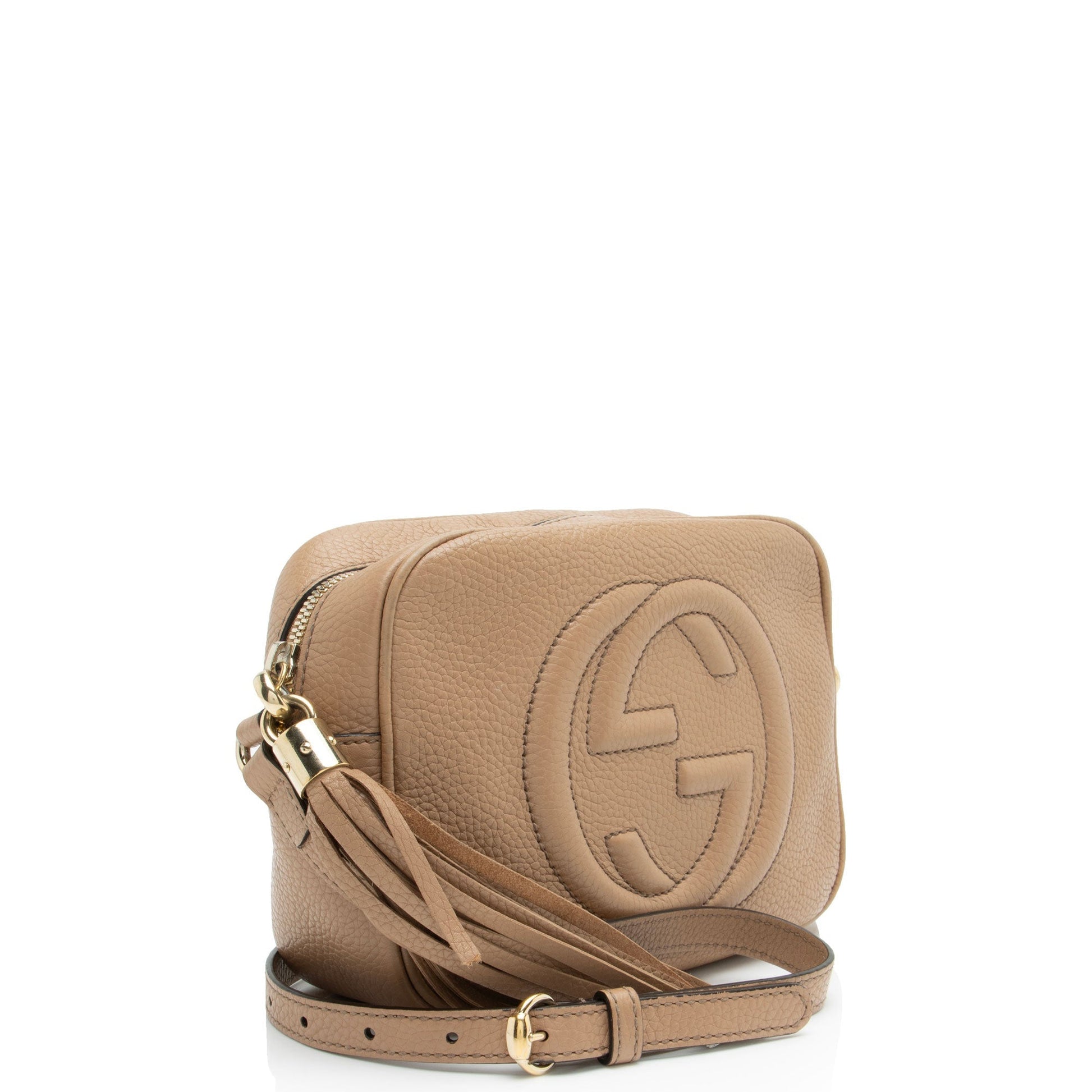 Gucci Soho Disco Leather Beige Crossbody Bag