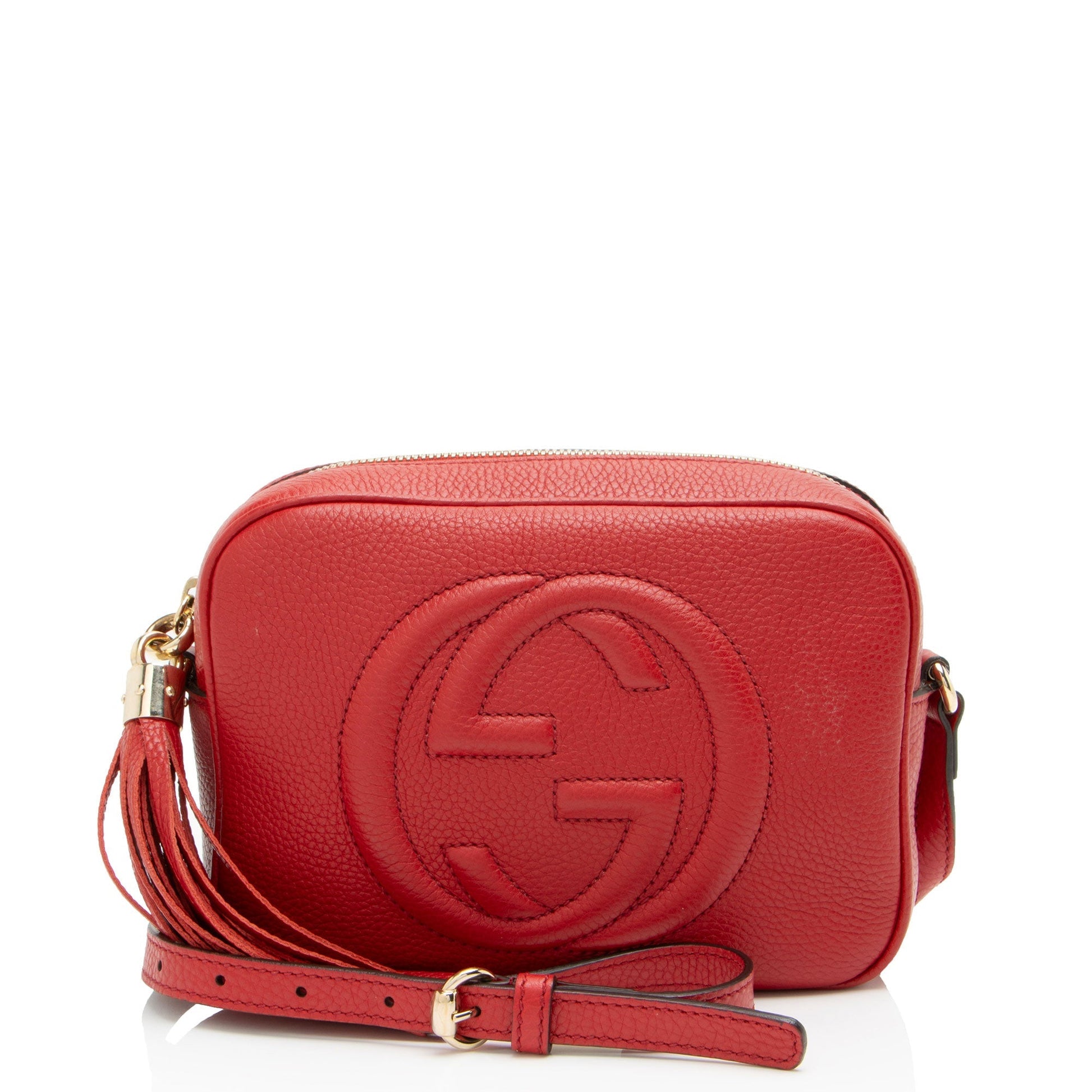 Gucci Soho Disco Leather Red Crossbody Bag