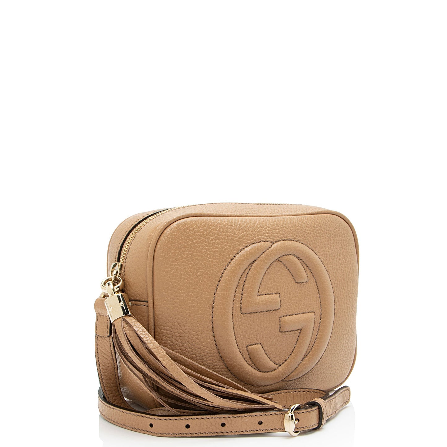 Gucci Soho Disco Leather Beige Crossbody Bag Bag 9