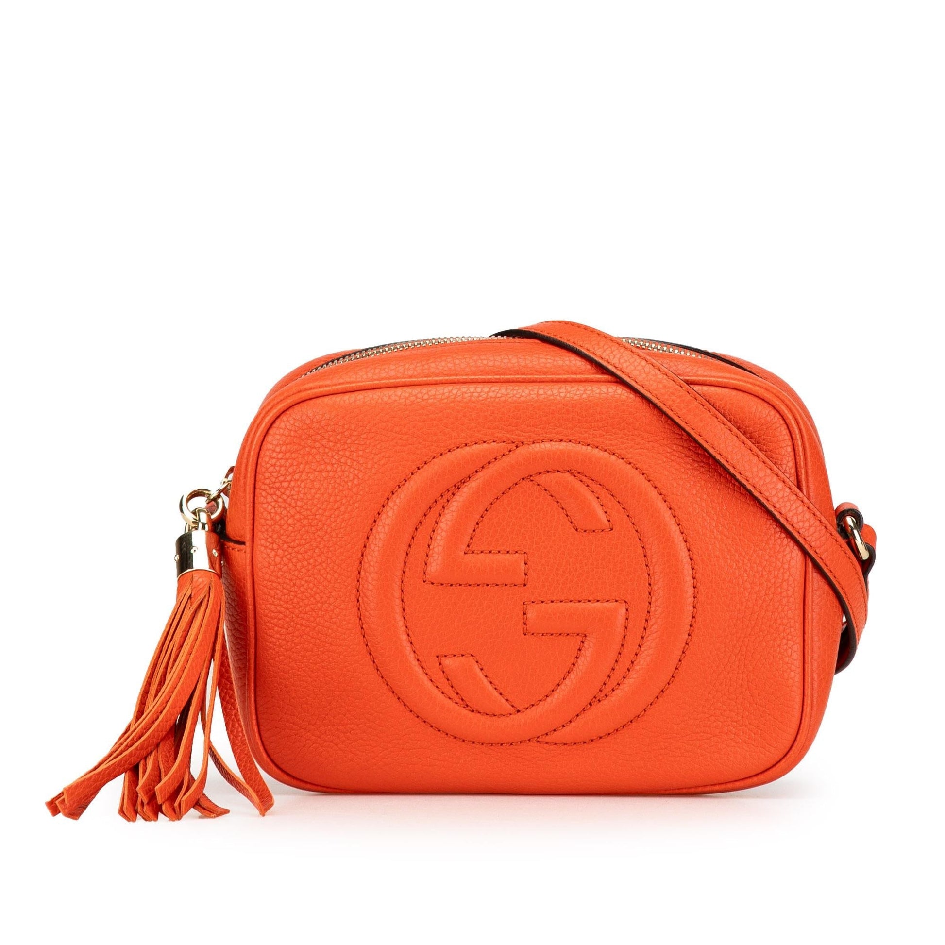 Gucci Soho Disco Leather Calf Orange Crossbody Bag