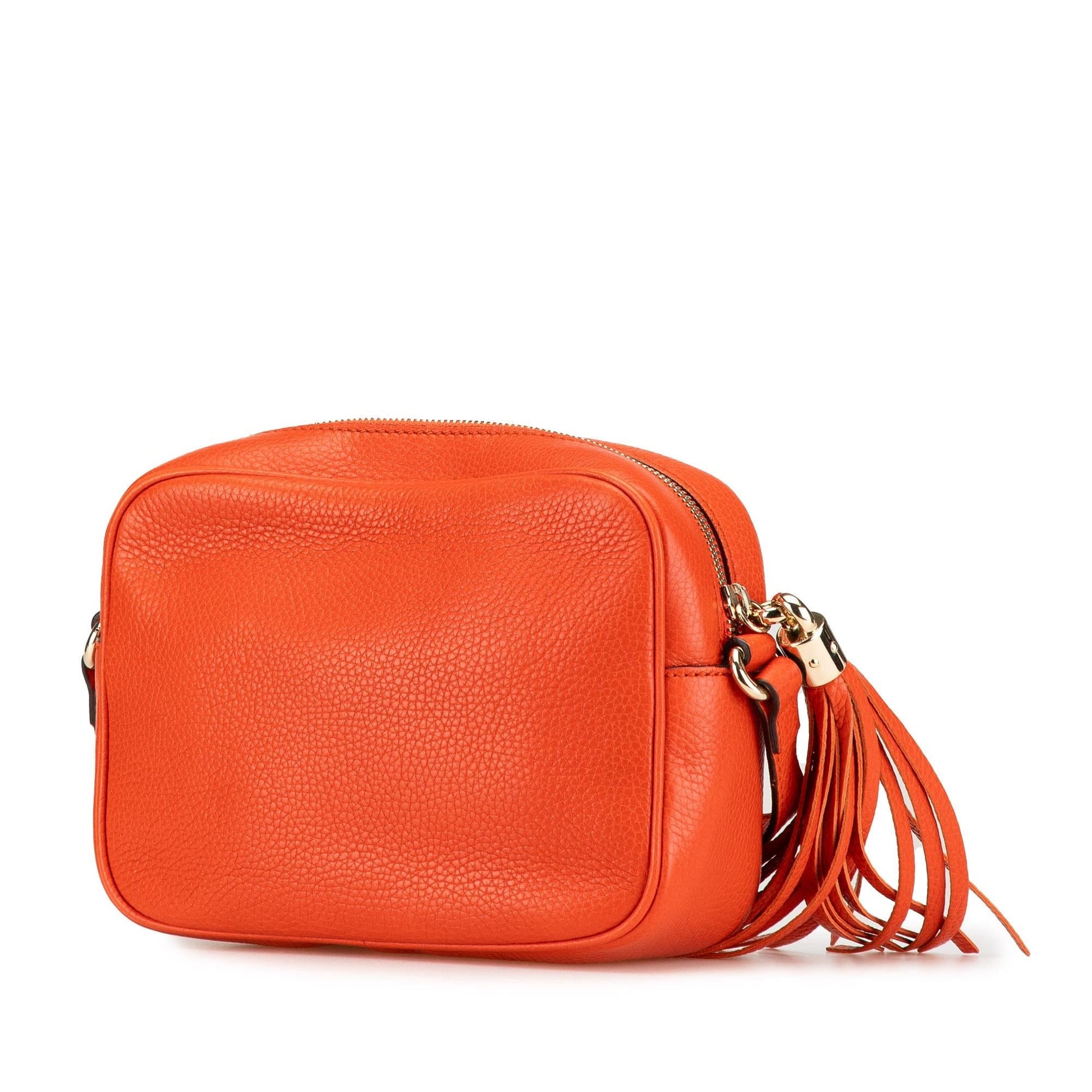 Gucci Soho Disco Leather Calf Orange Crossbody Bag