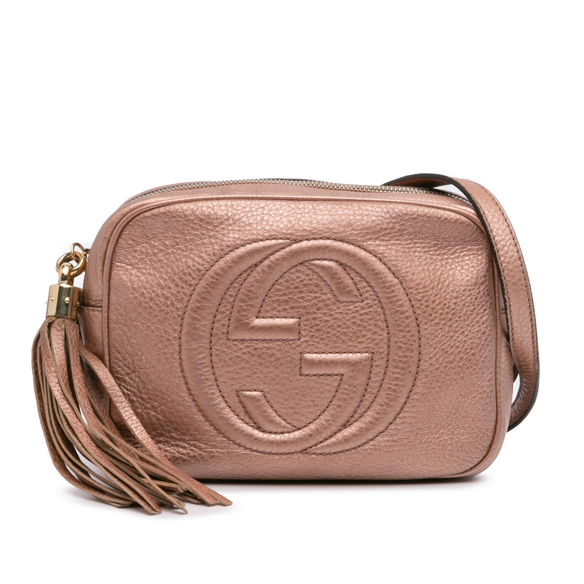 Gucci Soho Disco Leather Calf Gold Crossbody Bag Crossbody 3
