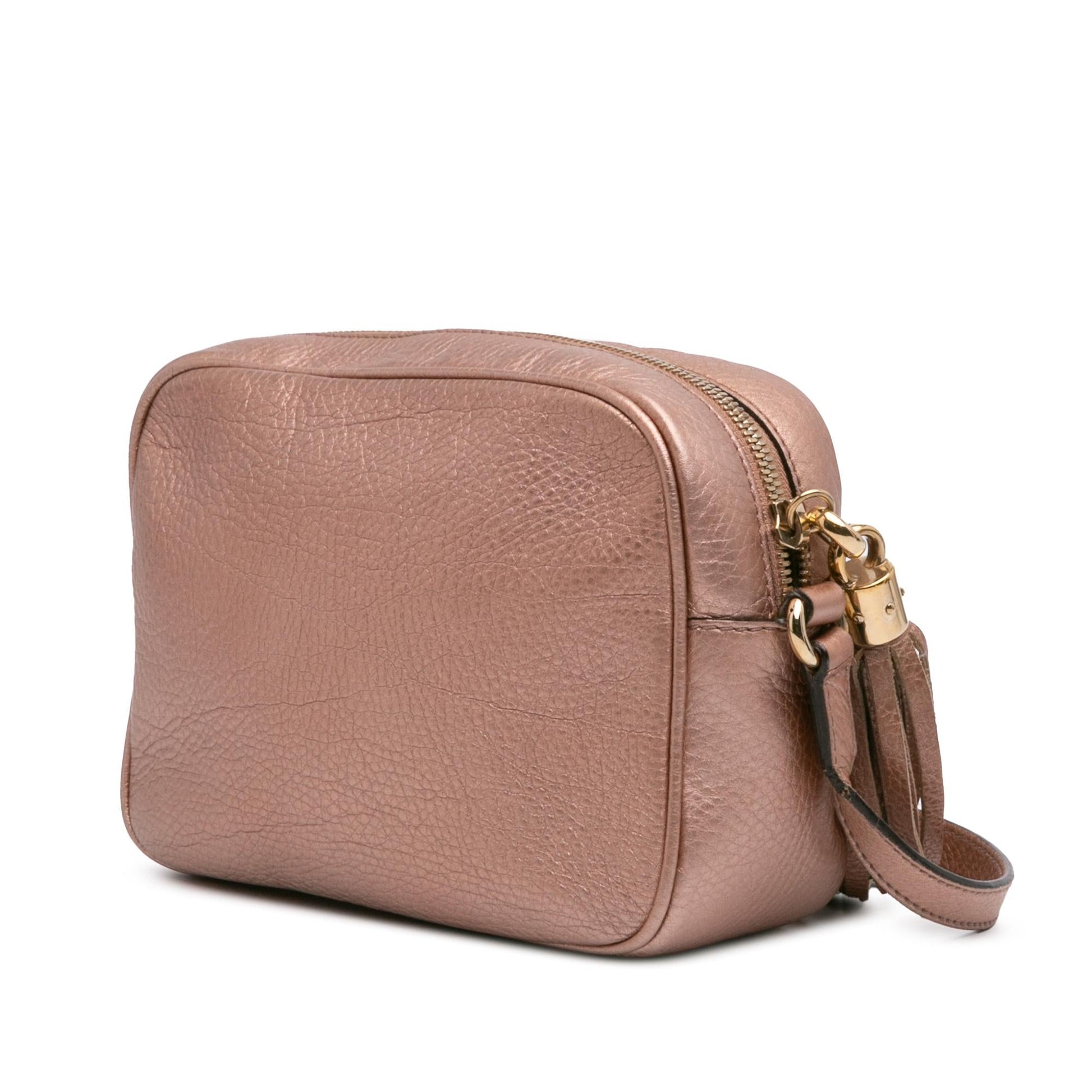 Gucci Soho Disco Leather Calf Gold Crossbody Bag Crossbody 3
