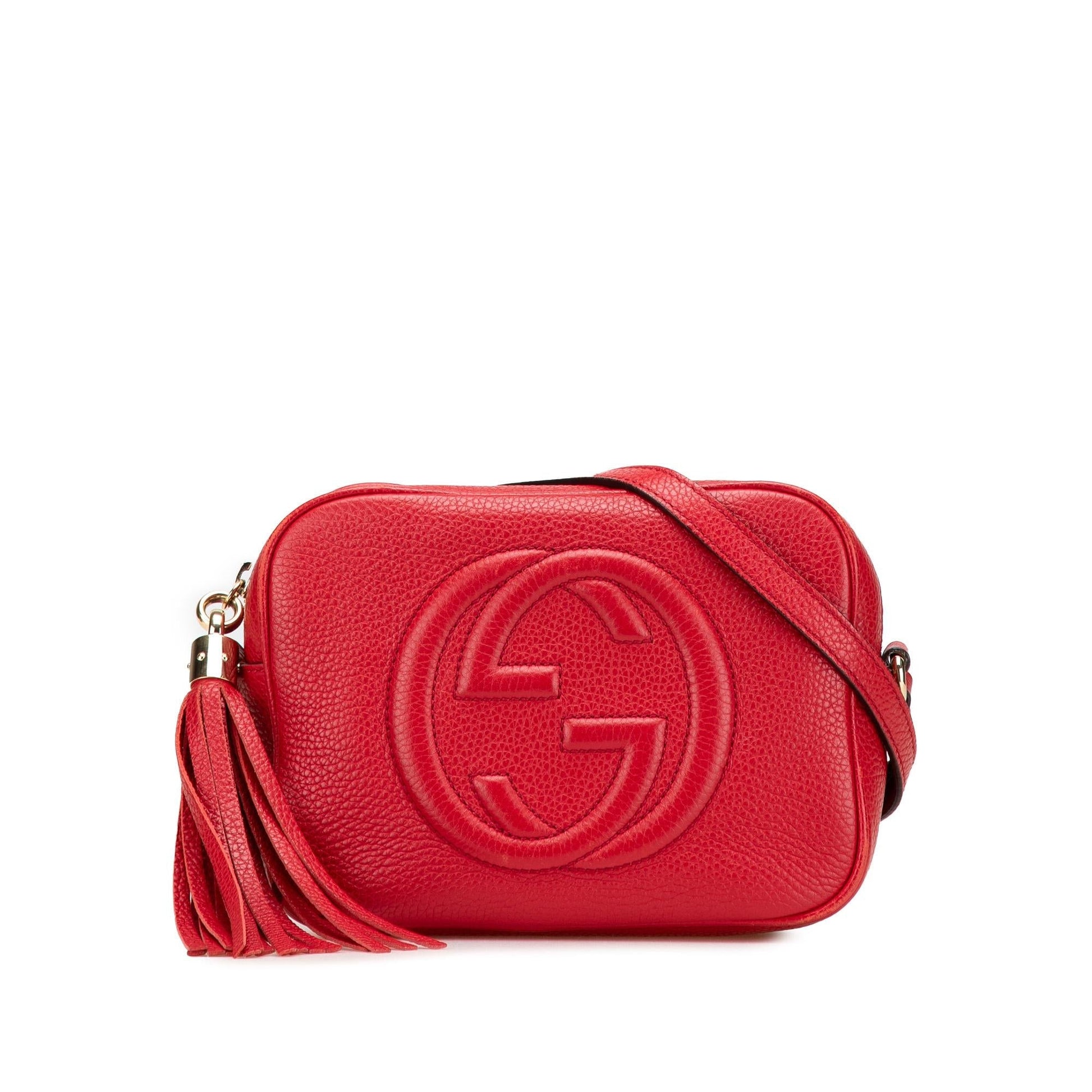 Gucci Soho Disco Leather Calf Red Crossbody Bag Crossbody 10