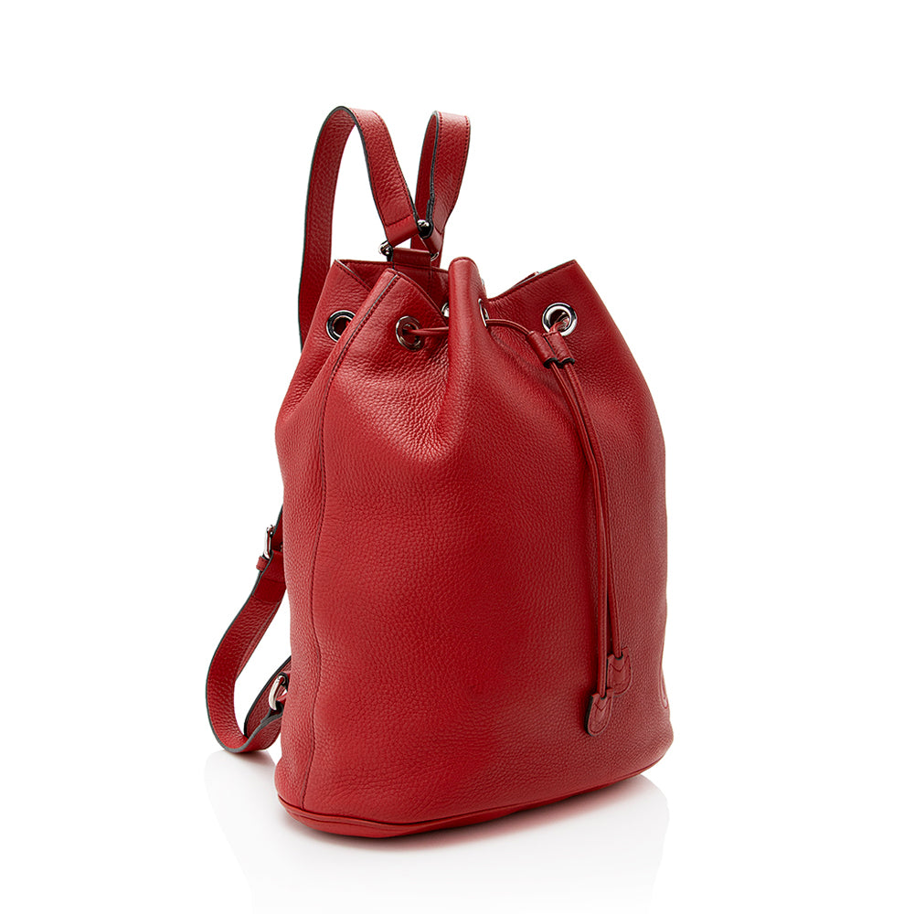 Gucci Soho Drawstring Backpack SHF Leather Red Jewelry