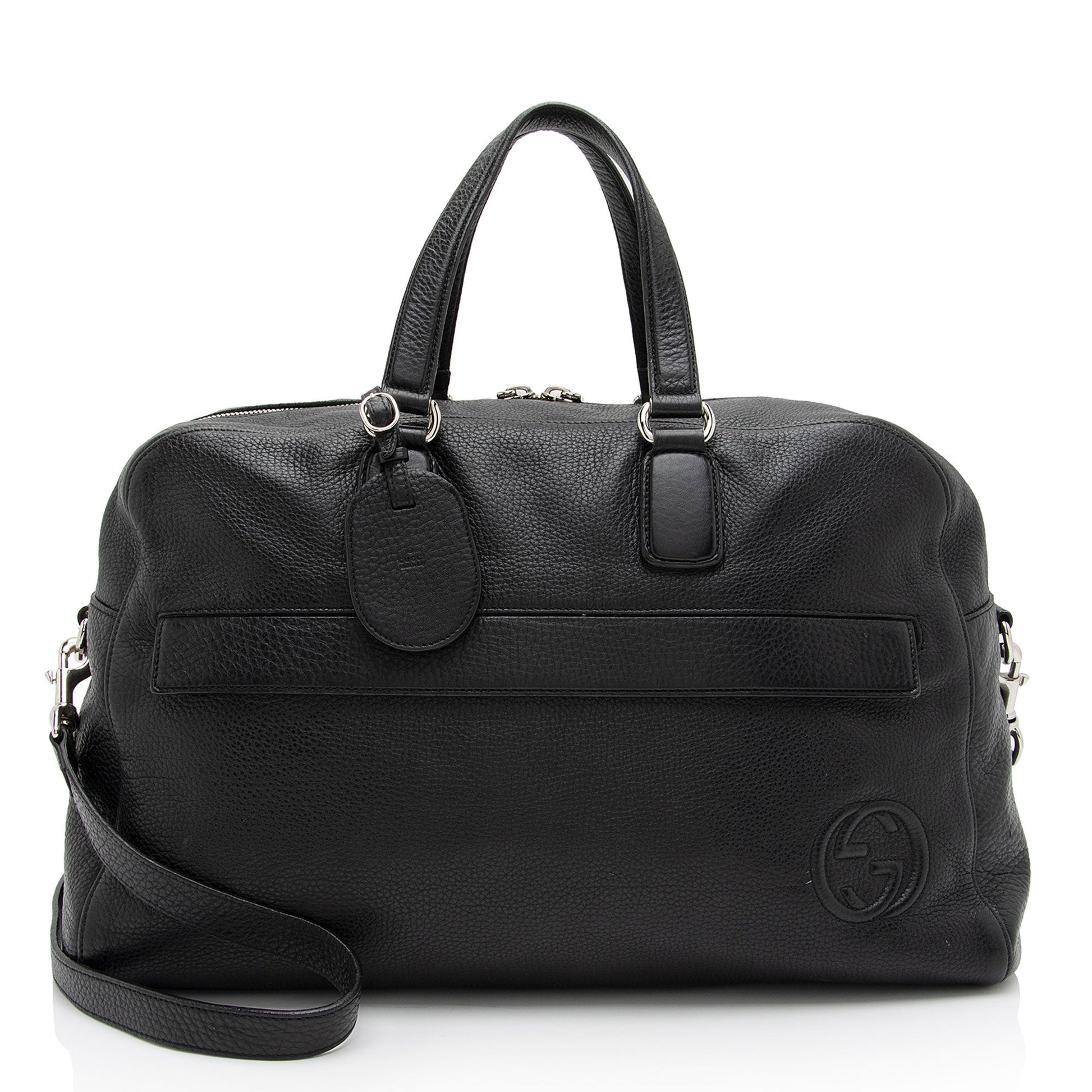 Gucci Soho Duffle SHF-WH9J41 Leather Black Travel Bag