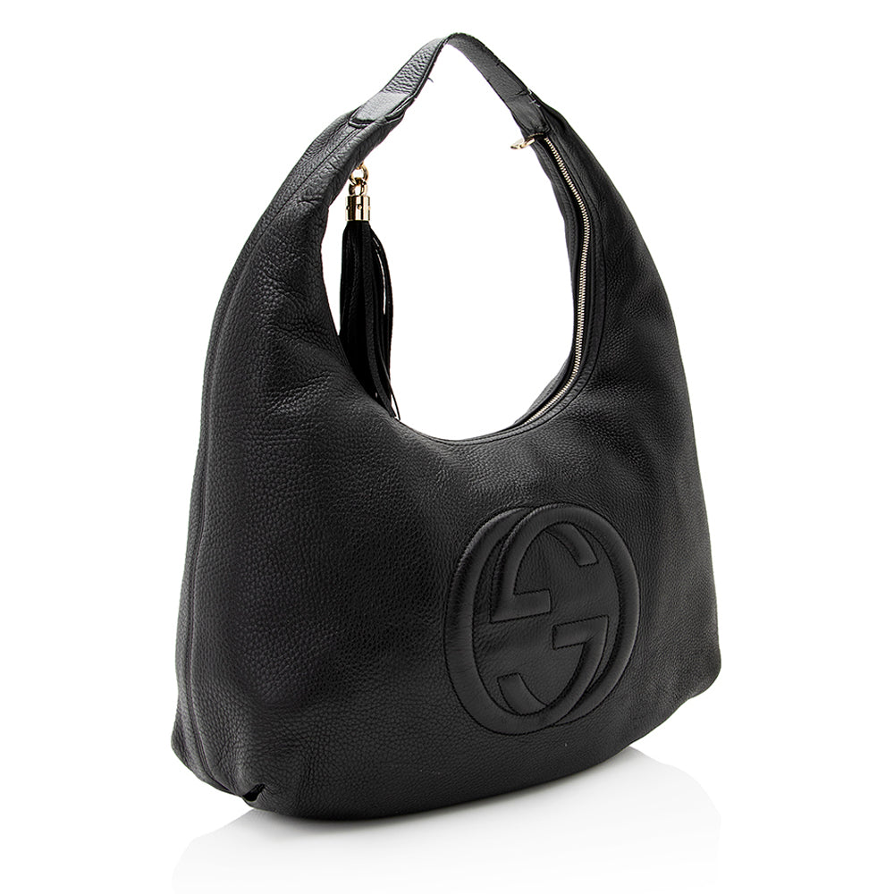 Gucci Soho SHF Leather Black Large Shoulder Bag