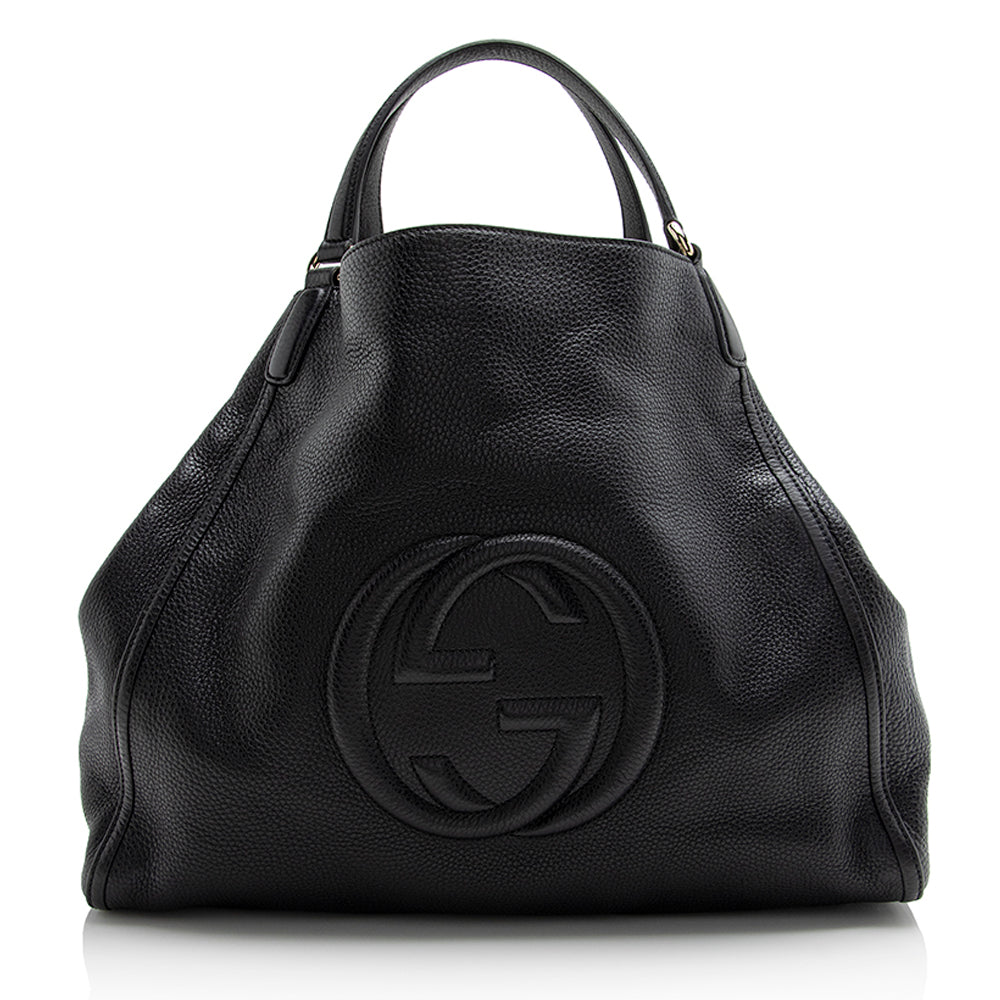 Gucci Soho SHF Leather Black Large Tote Bag