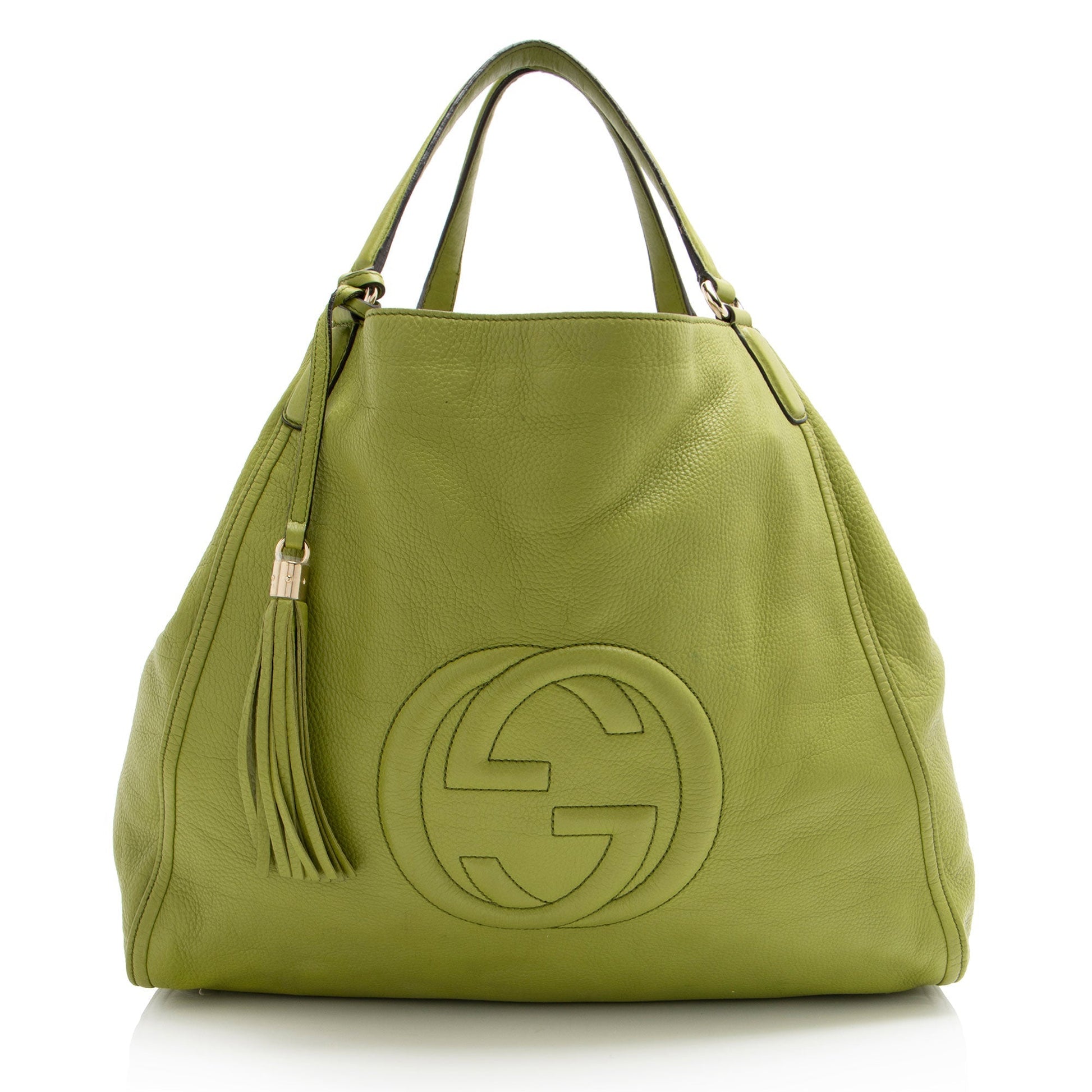 Gucci Soho SHF-sq29o5 Leather Green Large Tote Bag