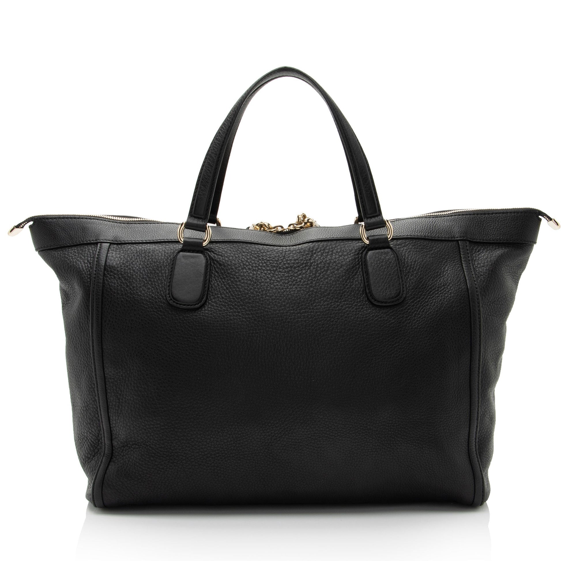 Gucci Soho Zip SHF-3j2gH9 Leather Black Large Tote Bag