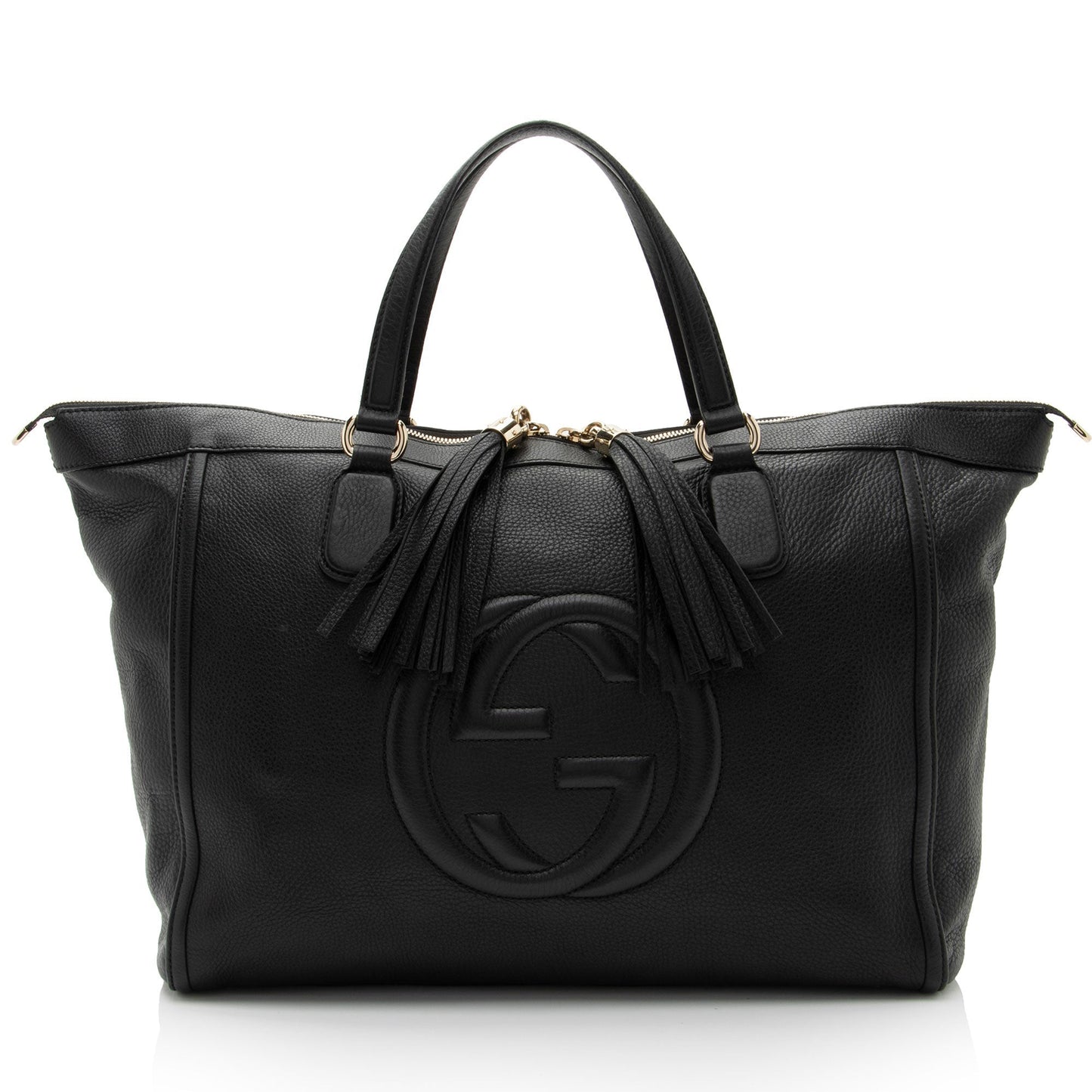 Gucci Soho Zip SHF-3j2gH9 Leather Black Large Tote Bag