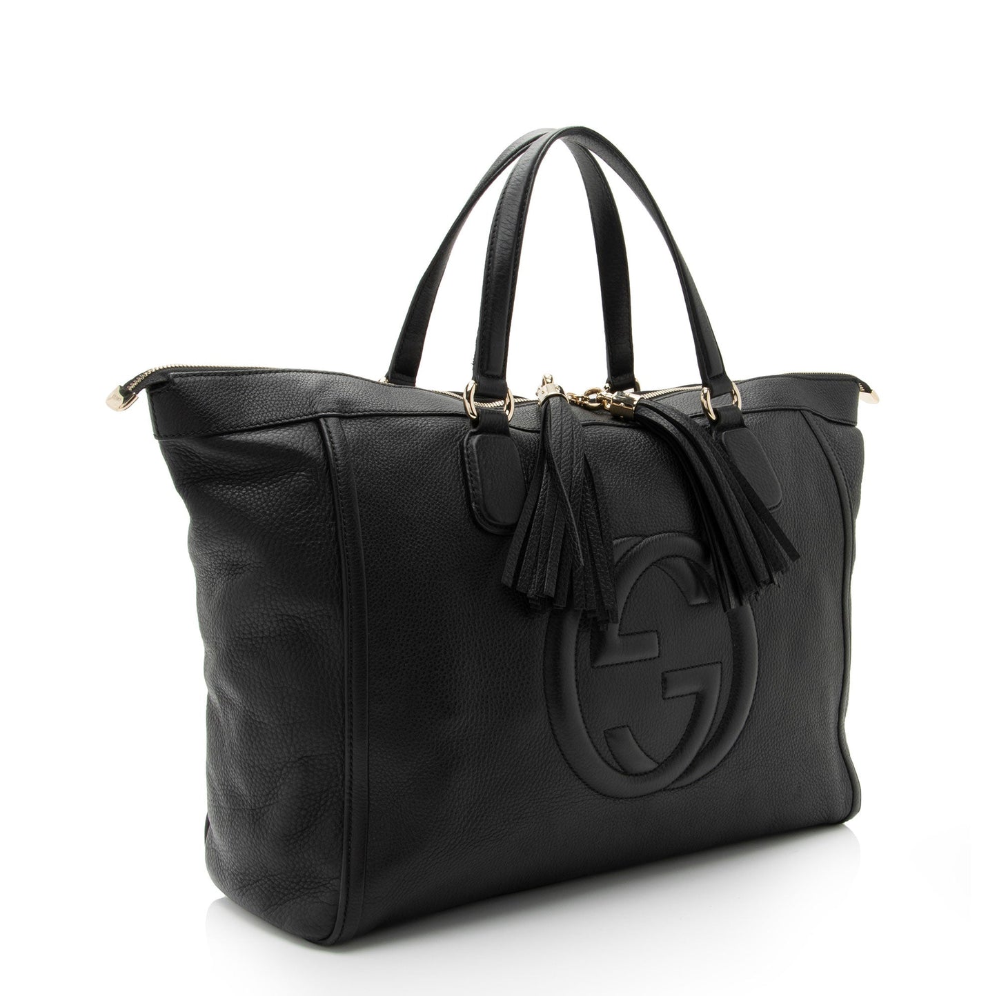 Gucci Soho Zip SHF-3j2gH9 Leather Black Large Tote Bag