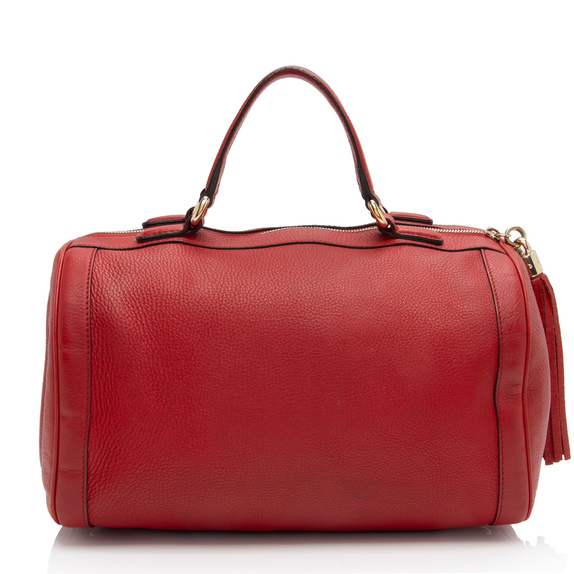 Gucci Soho Boston SHF-Xicyed Leather Red Medium Satchel Bag