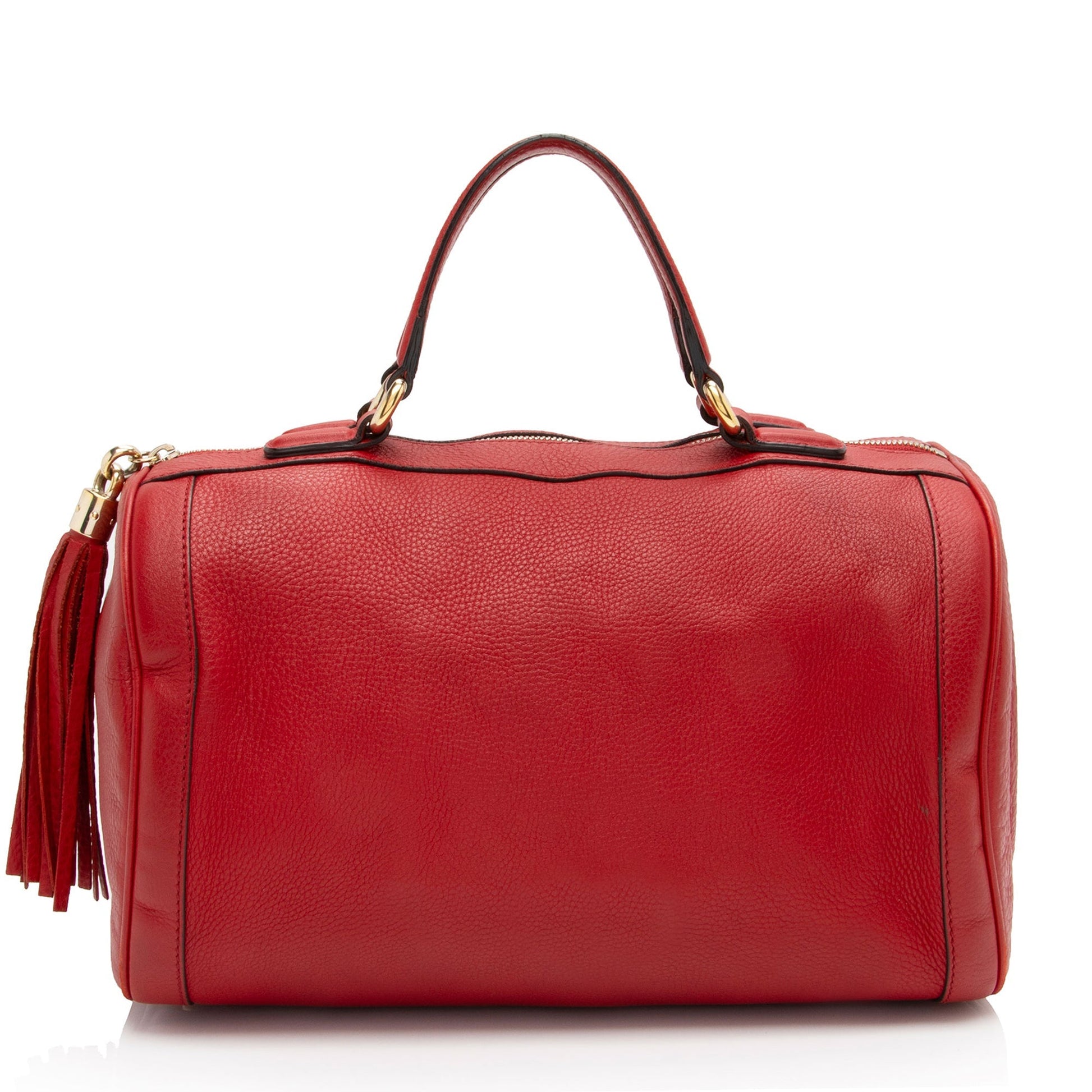 Gucci Soho Boston SHF-Xicyed Leather Red Medium Satchel Bag