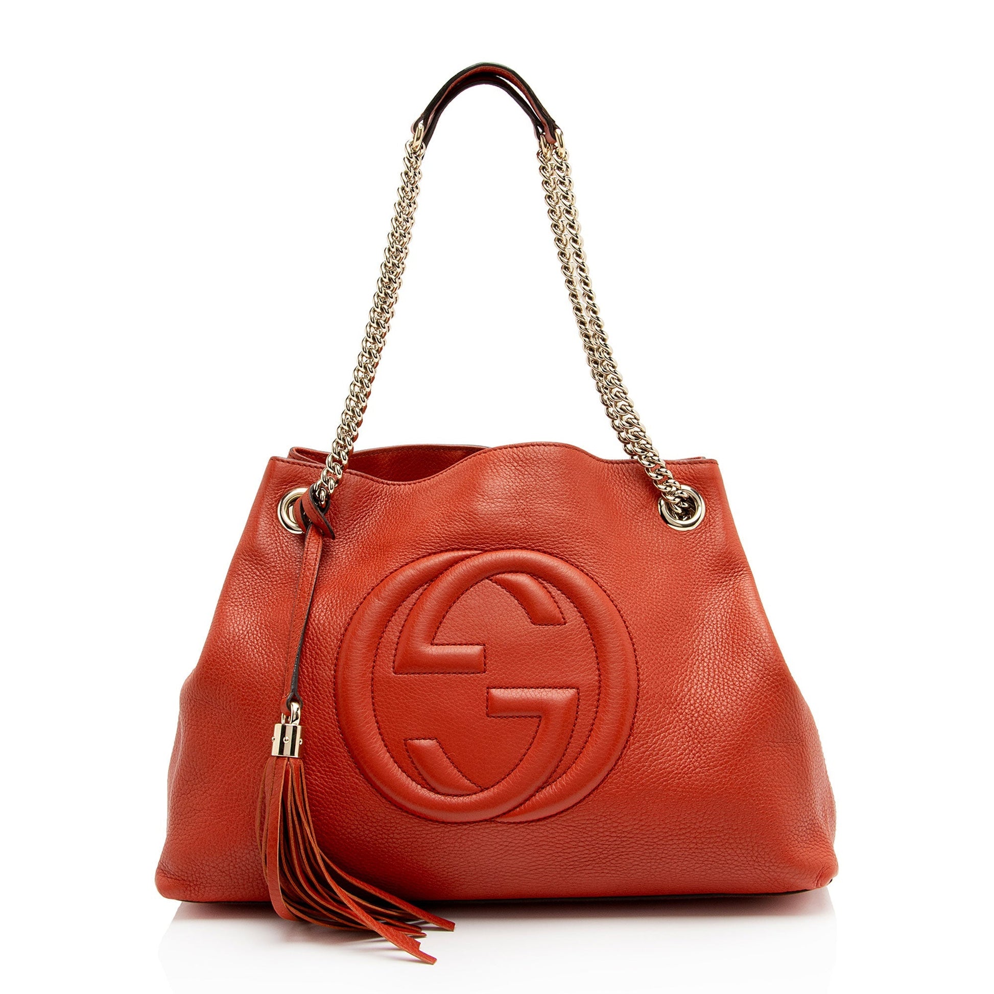 Gucci Soho SHF-5ggSKH Leather Orange Medium Shoulder Bag